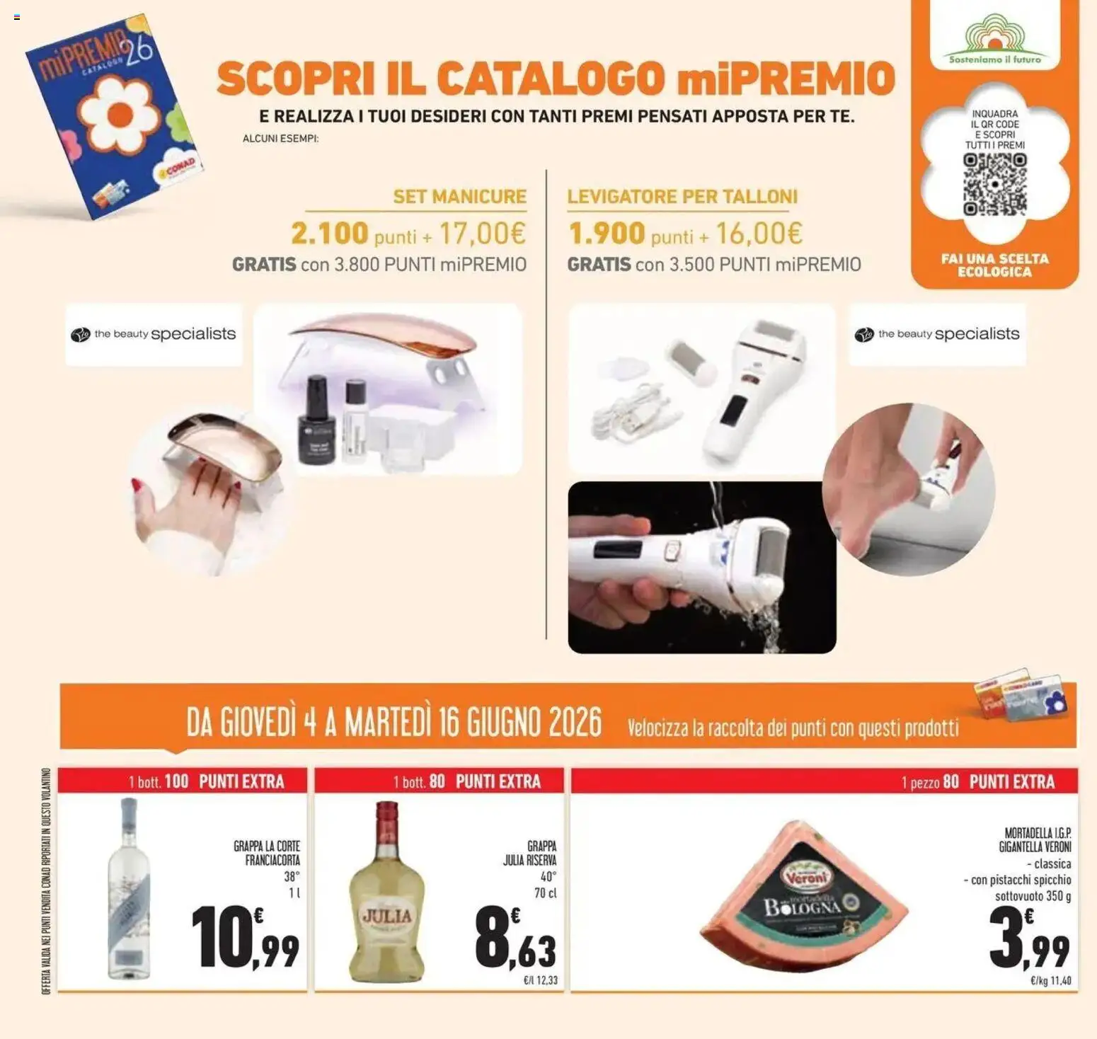 Volantino Conad del 03.06.2026 | Pagina: 40 | Prodotti: The, Mortadella, Pistacchi, Grappa