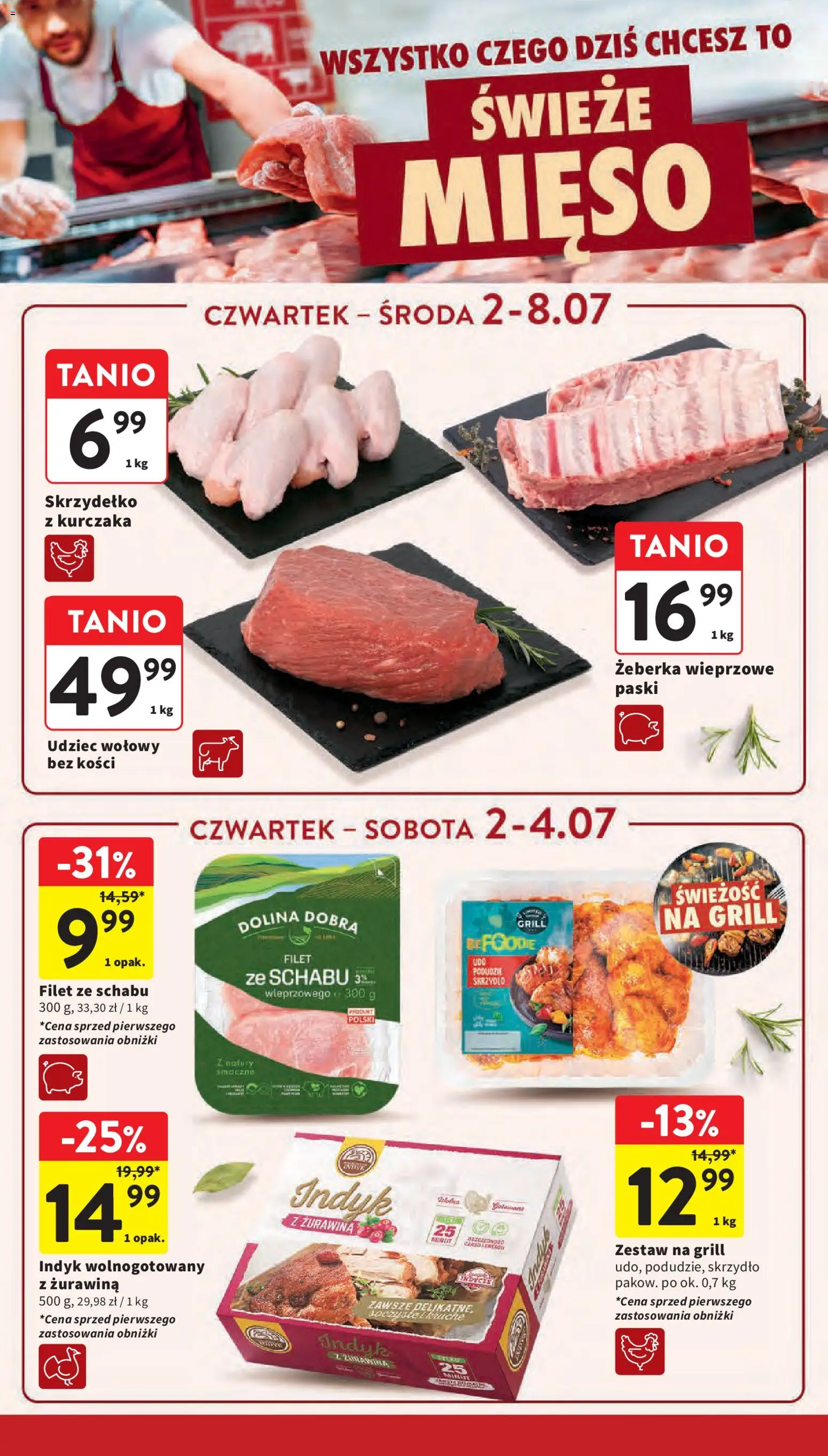 Intermarche gazetka od 02.07.2026 | Strona: 12 | Produkty: Mięso, Grill, Żurawina