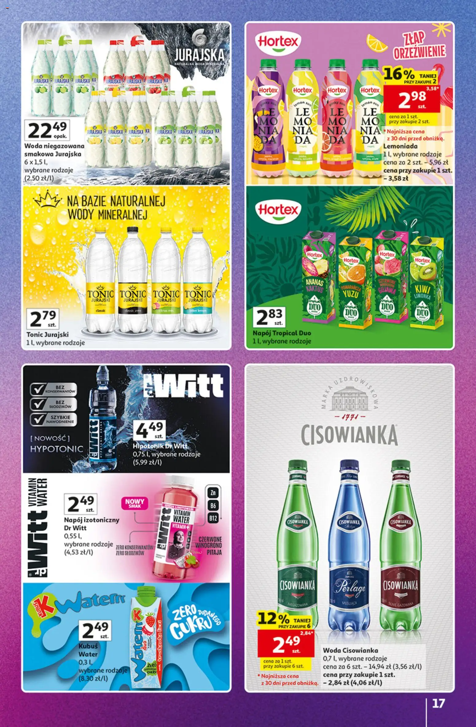 Auchan gazetka - Znane marki od 15.10.2026 | Strona: 17 | Produkty: Limonka, Winogrono, Lemoniada, Tonic