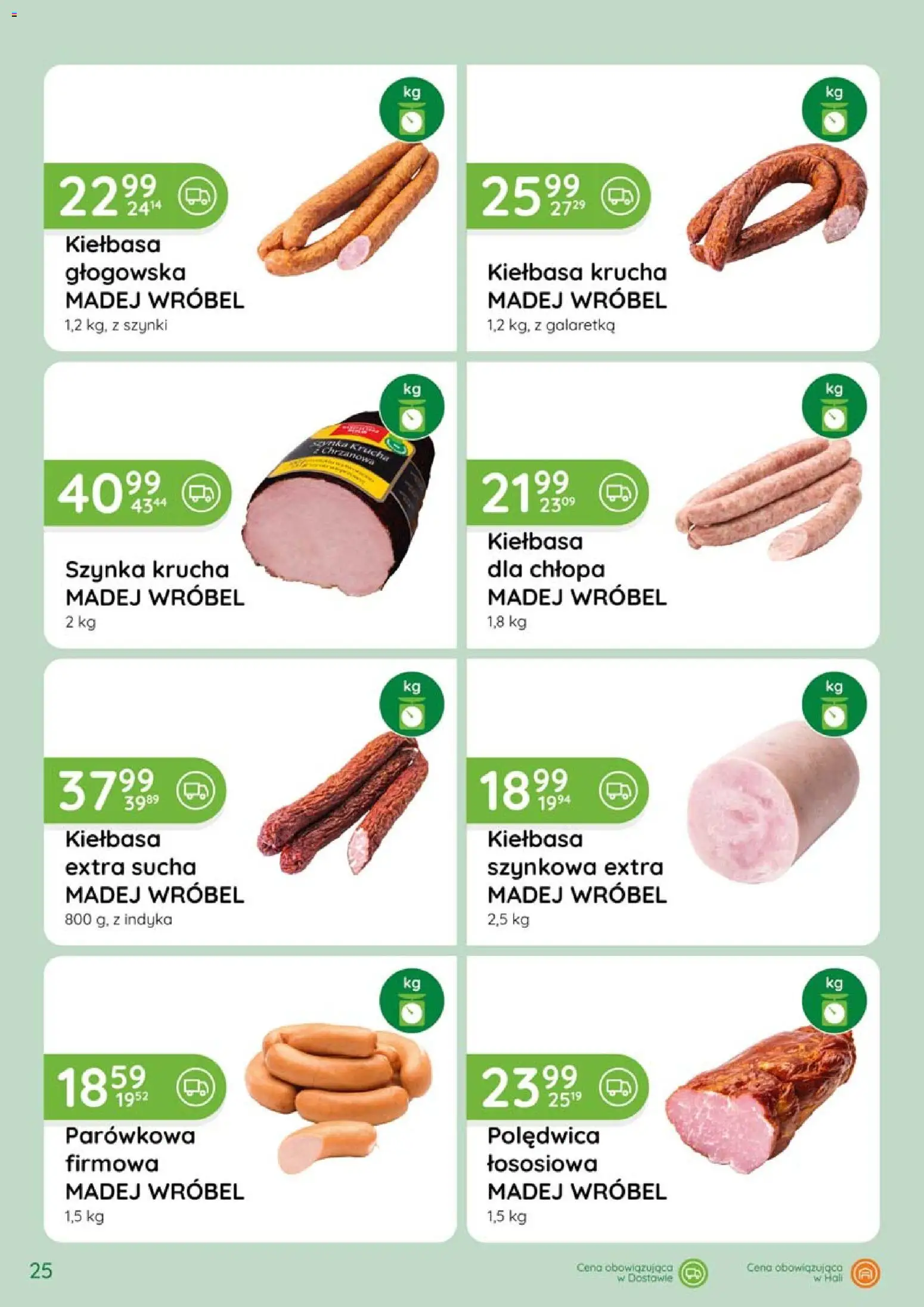 Eurocash gazetka - Katalog Wędlin od 07.05.2026 | Strona: 25 | Produkty: Kiełbasa, Galaretka, Szynka