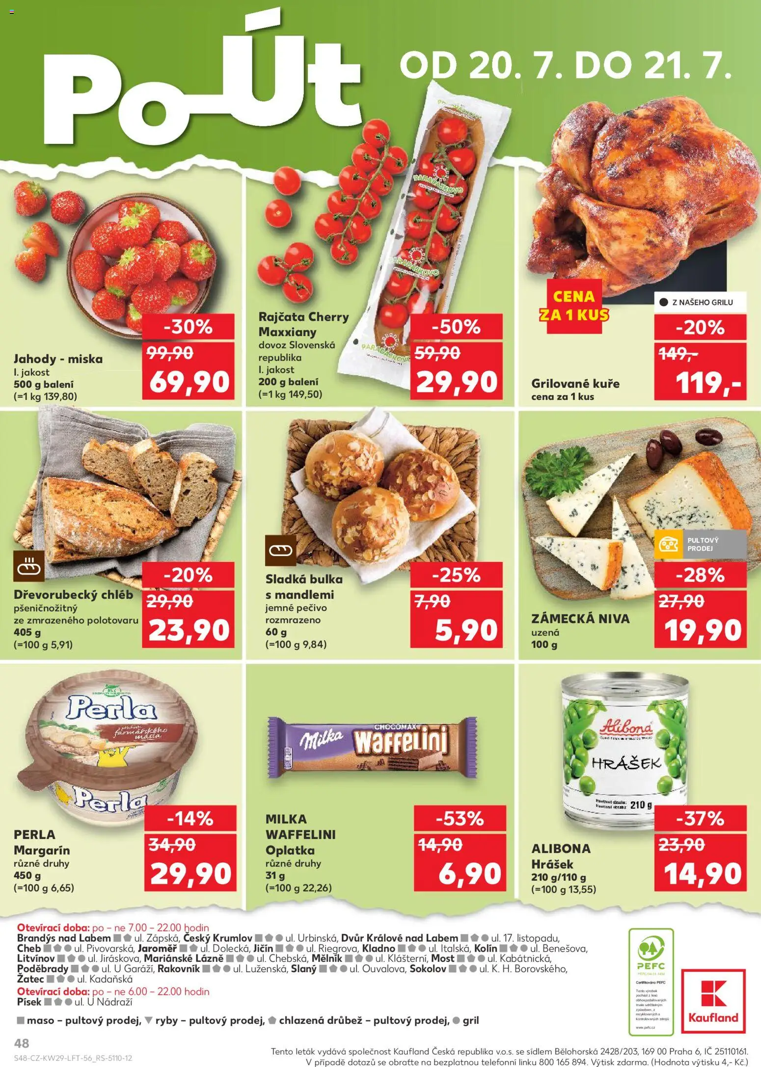 Kaufland leták - Kolín od 15.07.2026 | Strana: 48 | Produkty: Gril, Perla, Kuře, Margarín