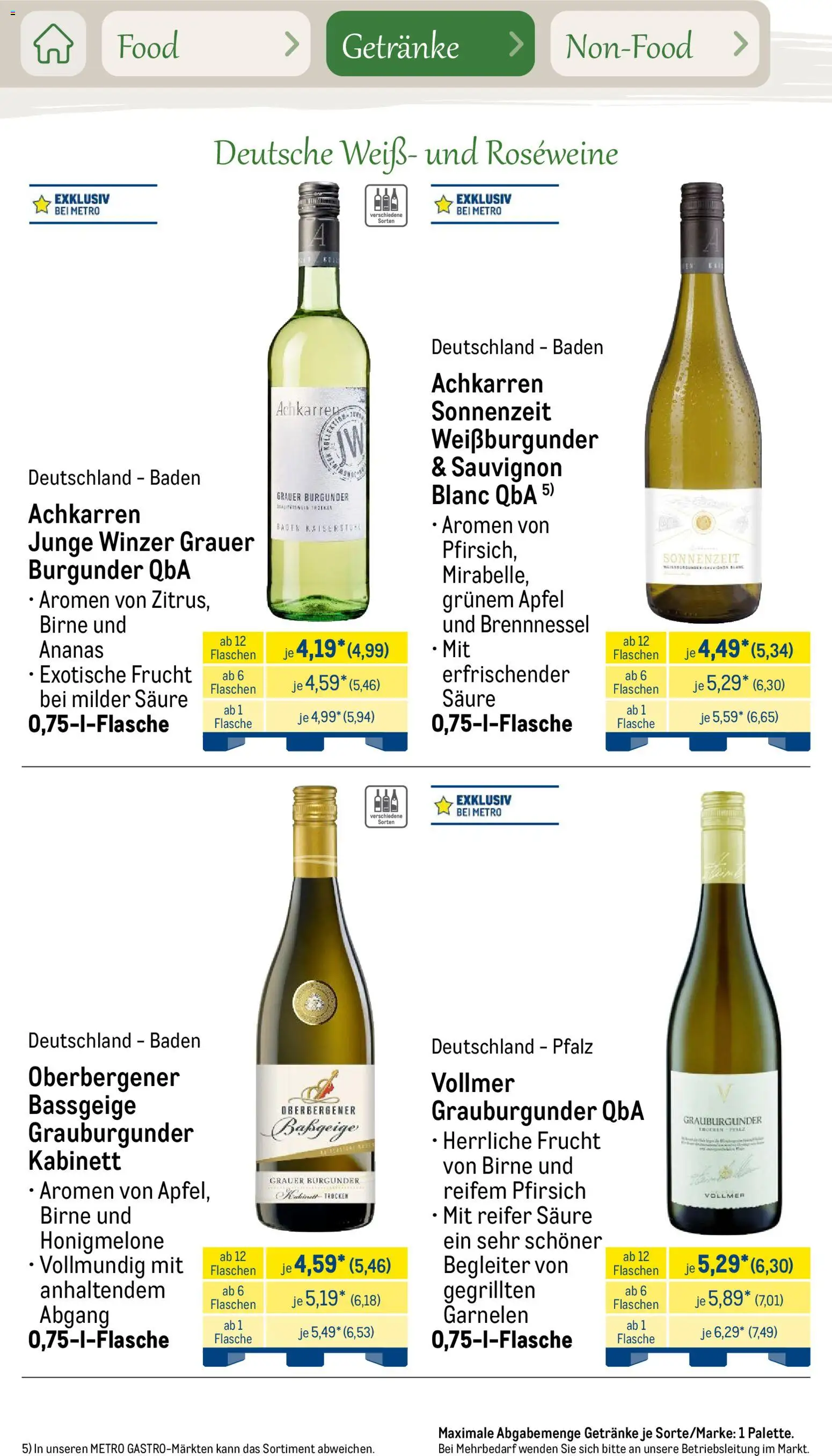 Metro Saisonkatalog Outdoor Dining – gültig ab 01.06.2026 | Seite: 45 | Produkte: Äpfel, Garnelen, Pfirsich, Birne