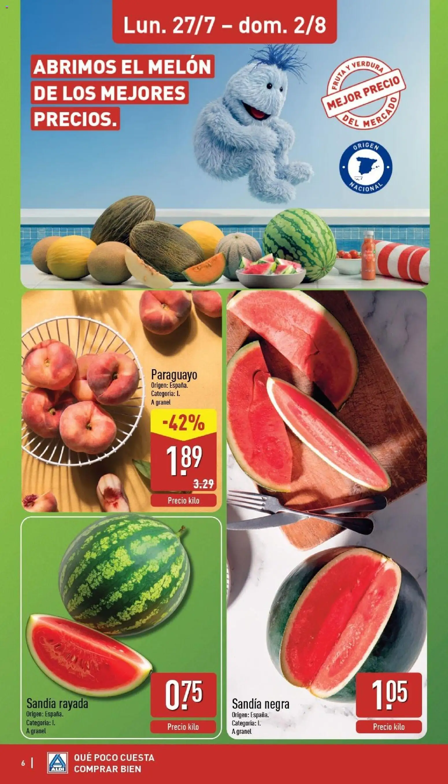 Aldi folleto Baleares │ válido desde el 27/07/2026 | Página: 6 | Productos: Φορτιστής, Sandía