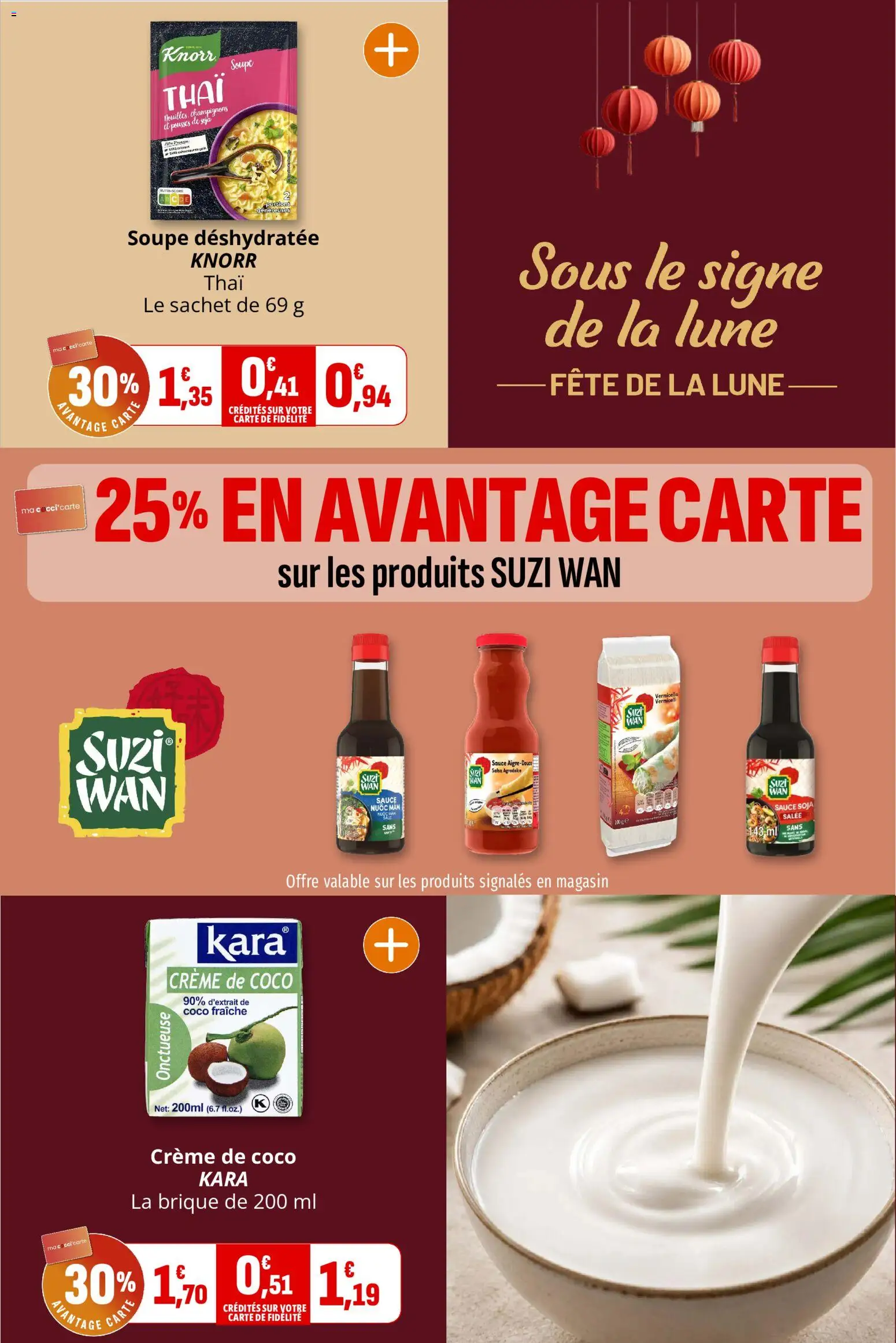 {H1} | Page: 7 | Produits: Soupe, Crème de coco, Sauce soja, Coco