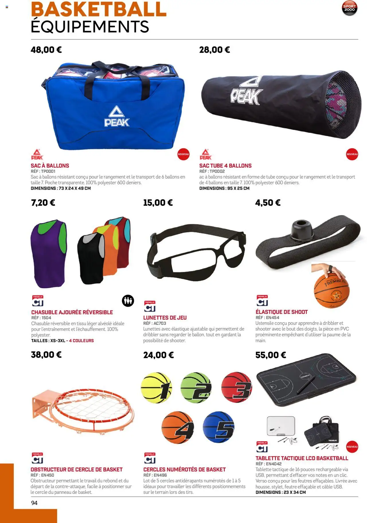 {H1} | Page: 94 | Produits: Tablette, Câble, Sac, Lunettes