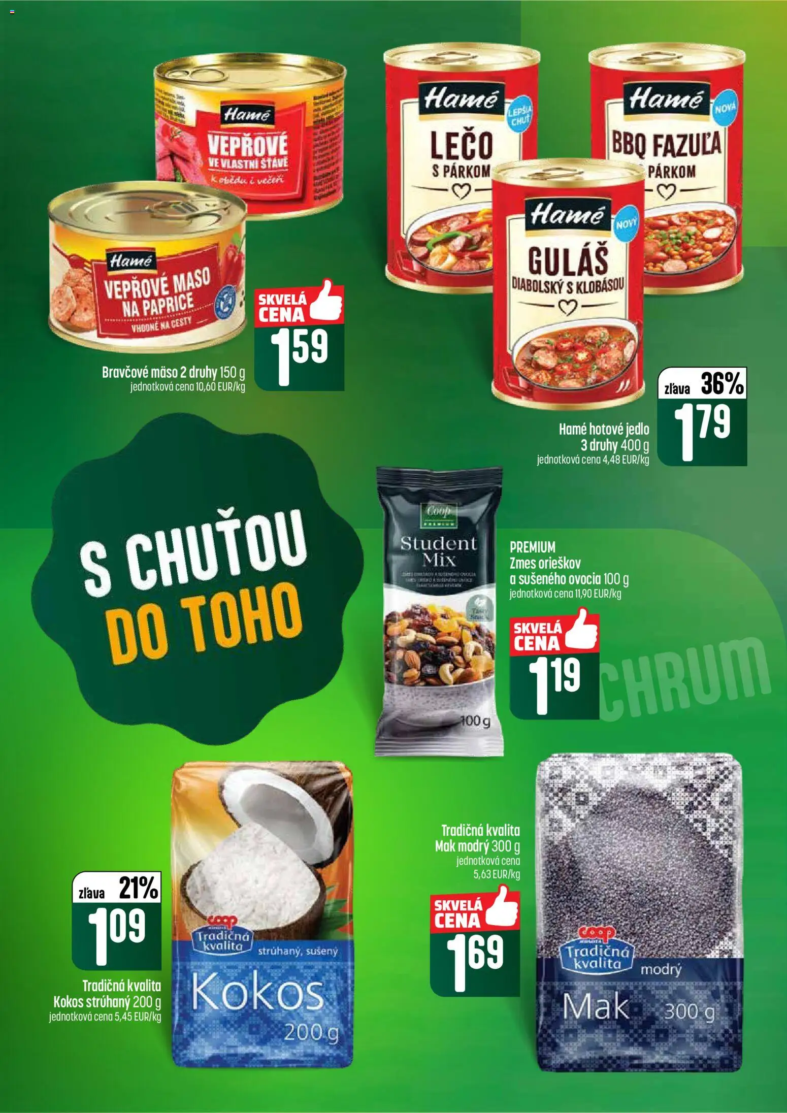 Nové COOP Jednota akcie – leták je platný od 04.06.2026 | Strana: 36 | Produkty: Fazuľa, Bravčové mäso, Mak