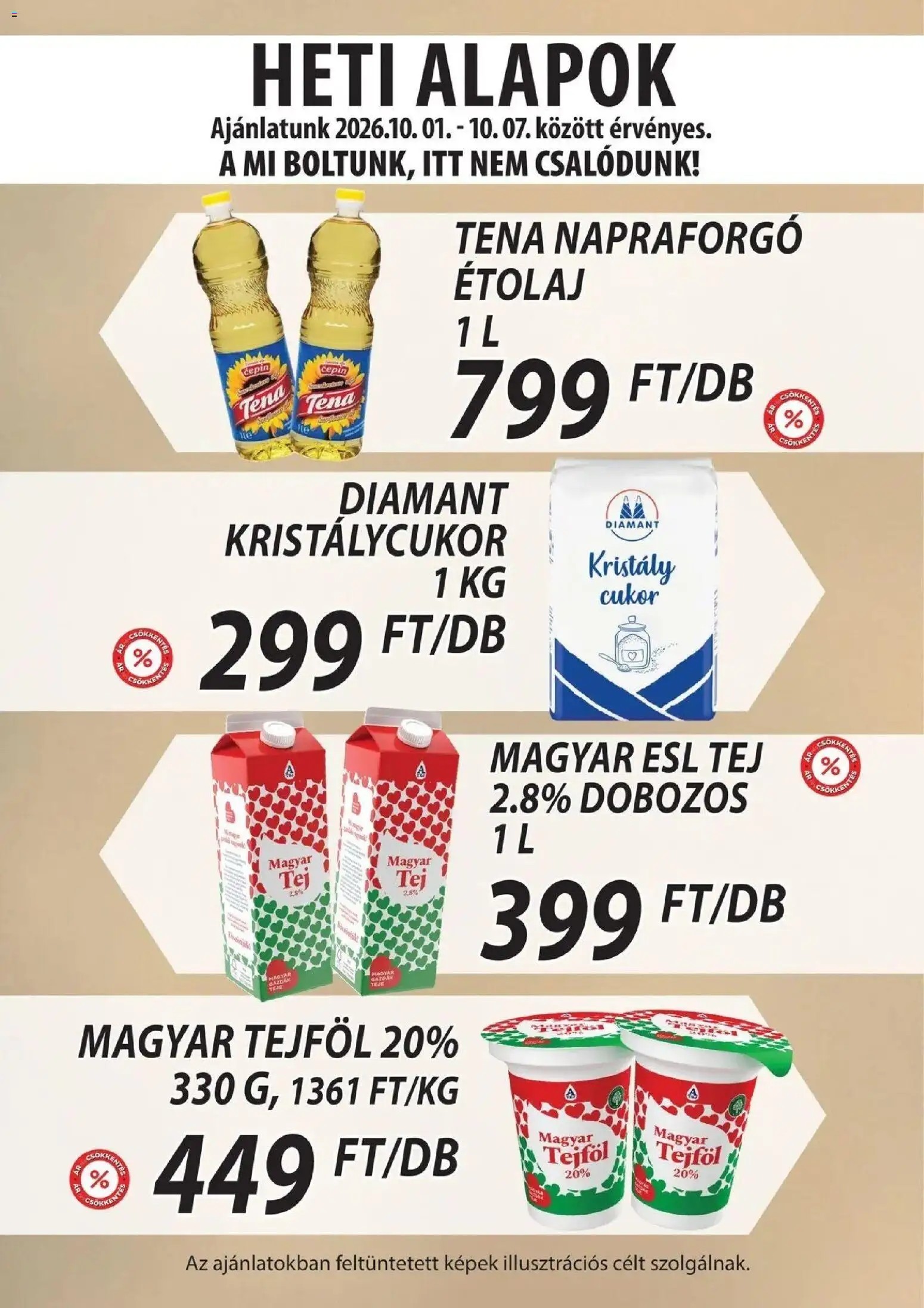 COOP Szolnok akciós újság Debrecen - 2026.10.01. -tól/töl > akció, lapozható szórólap 🛍️ | Oldal: 4 | Termékek: Étolaj, Kristálycukor, Tej, Cukor