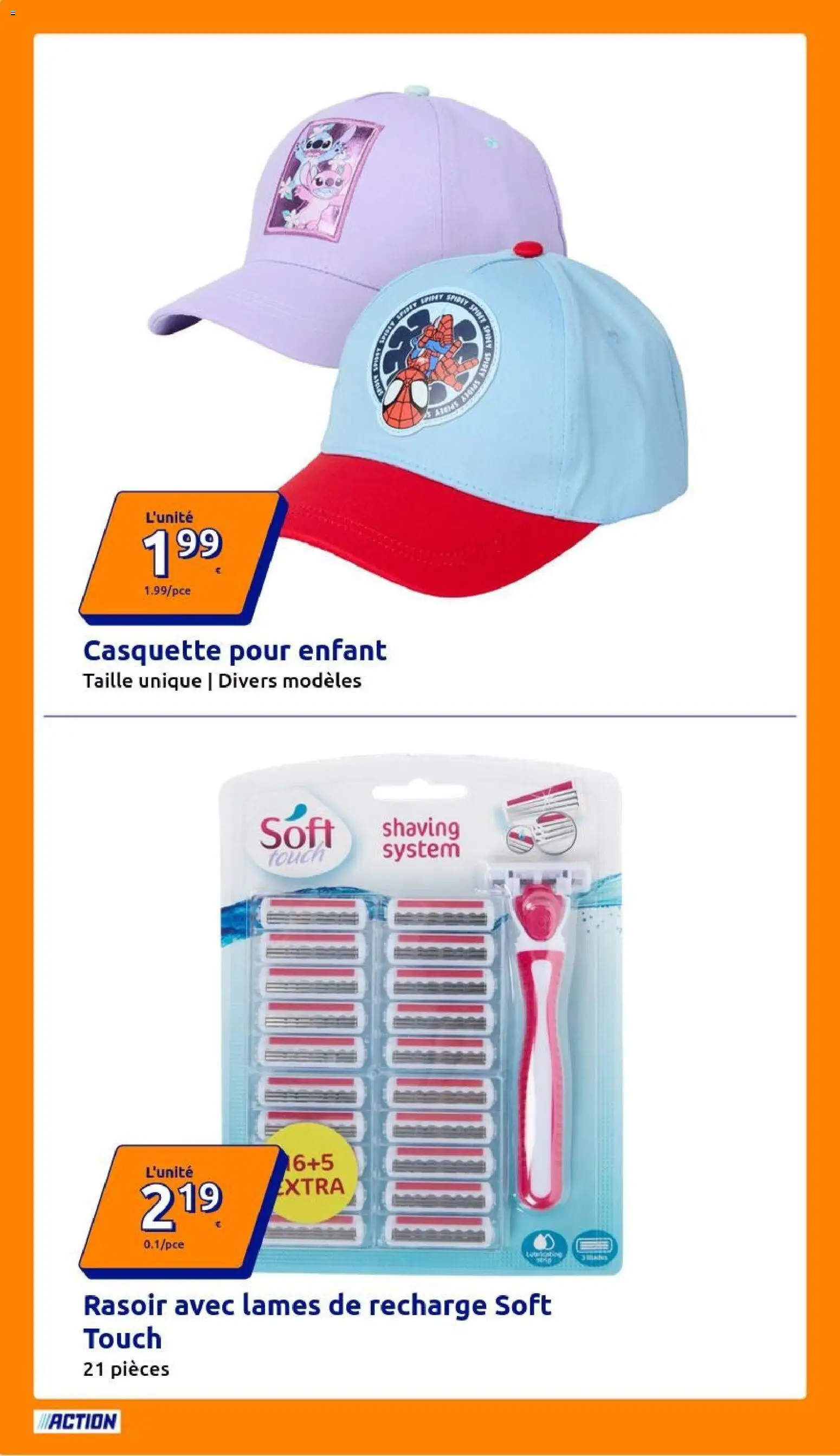 {H1} | Page: 2 | Produits: Rasoir, Casquette
