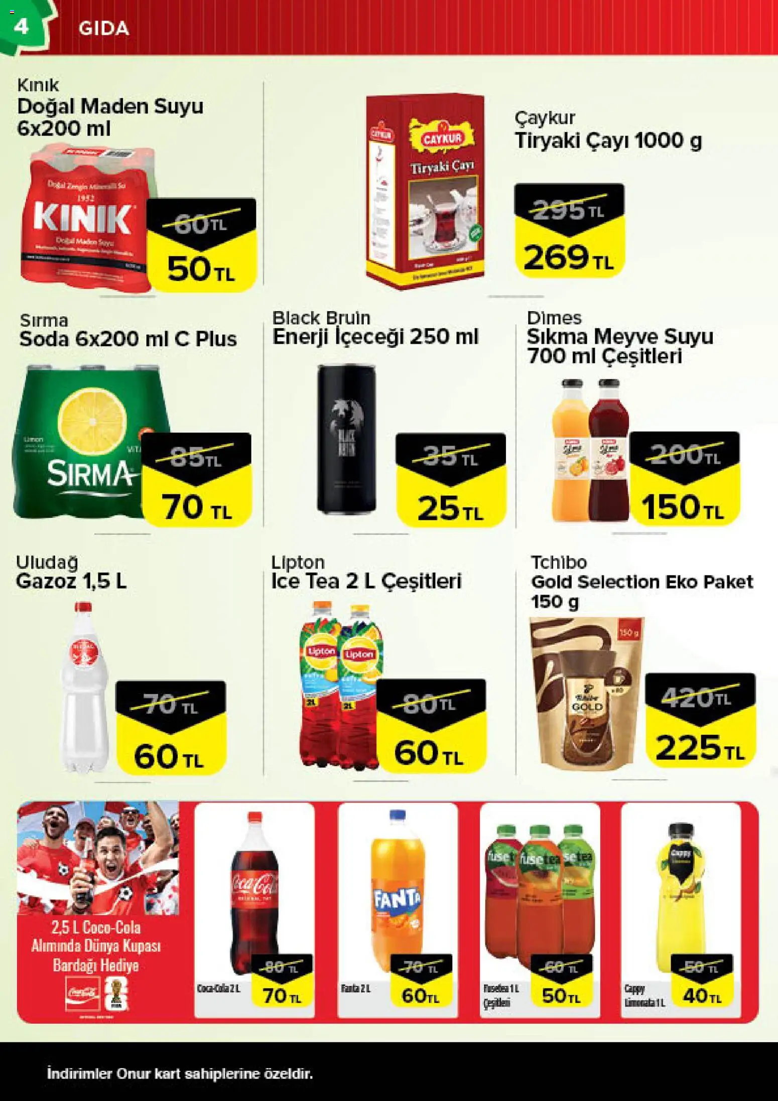 Onur Market aktüel ürünler kataloğu yayımlandı! Bu hafta 02 - 15 Haziran 2026 günü Onur Market indirimli ürünleri
