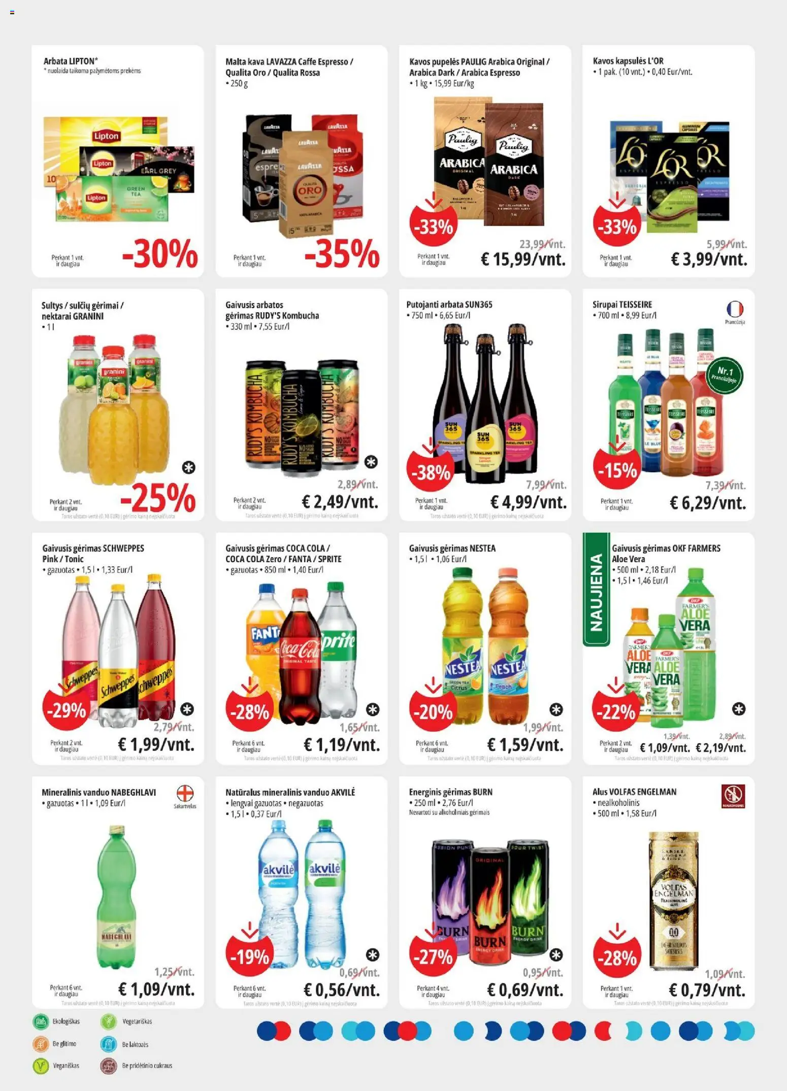 ePromo akcijos nuo 27.05.2026 | Puslapis: 10 | Prekių: Gaivusis gėrimas, Pupelės, Kavos pupelės, Arbata