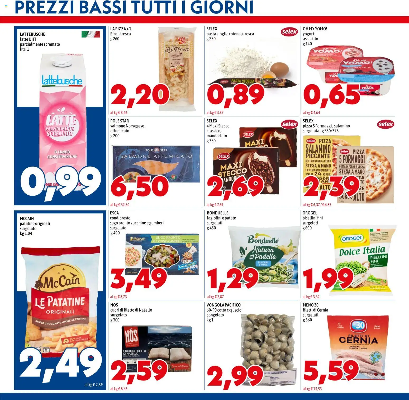 Volantino Mega del 07.05.2026 | Pagina: 5 | Prodotti: Salmone affumicato, Pasta, Forno, Sugo