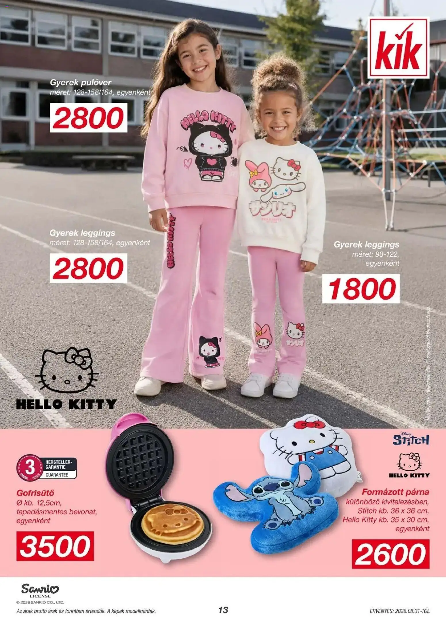 Kik akciós újság Hatvan - 2026.08.28. -tól/töl > akció, lapozható szórólap 🛍️ | Oldal: 13 | Termékek: Gofrisütő, Párna, Pulóver, Leggings