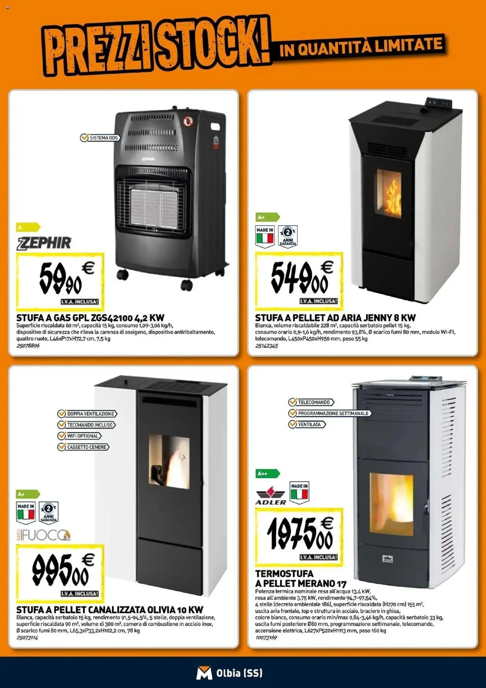 Nuovo TECNOMAT catalogo Olbia dal 24/09/2026 > offerte anteprima 🛍️ | Pagina: 8 | Prodotti: Pellet, Stufa a pellet, Top, Stufa a gas