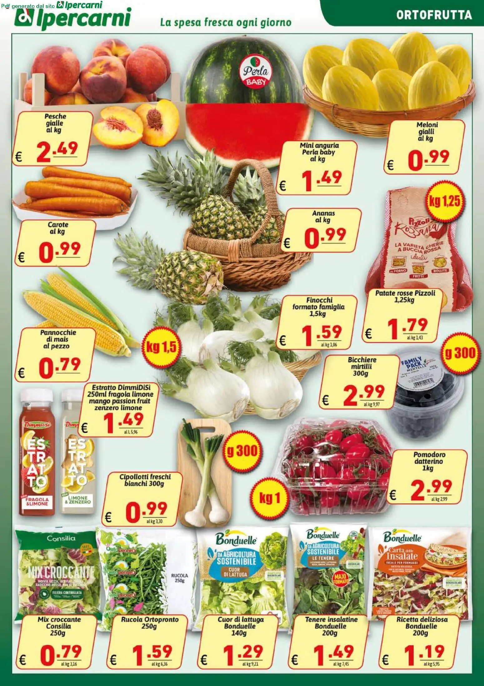 Volantino Ipercarni del 22/07/2026 | Pagina: 5 | Prodotti: Patate, Limone, Ananas, Mirtilli