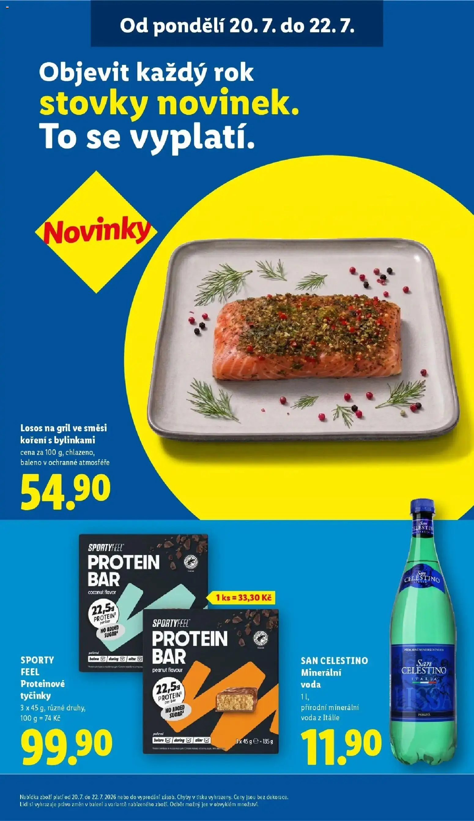 Lidl aktuální leták od 20.07.2026 | Strana: 28 | Produkty: Voda, Protein bar, Gril, Proteinové tyčinky
