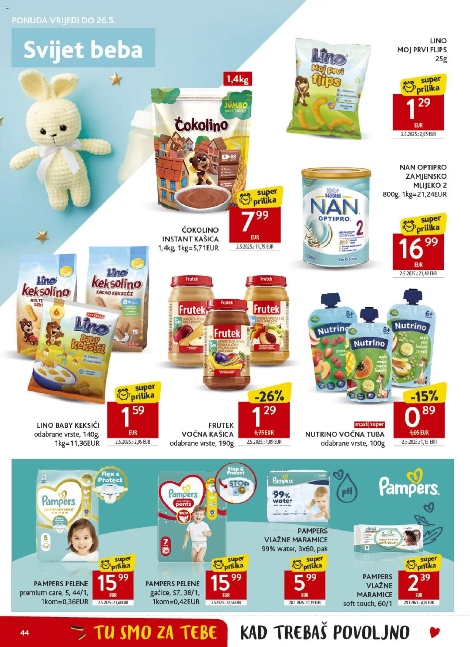 Konzum HR akciós ujság - amely érvényes a következő dátumtól: 13.05.2026 | Oldal: 44 | Termékek: Pampers