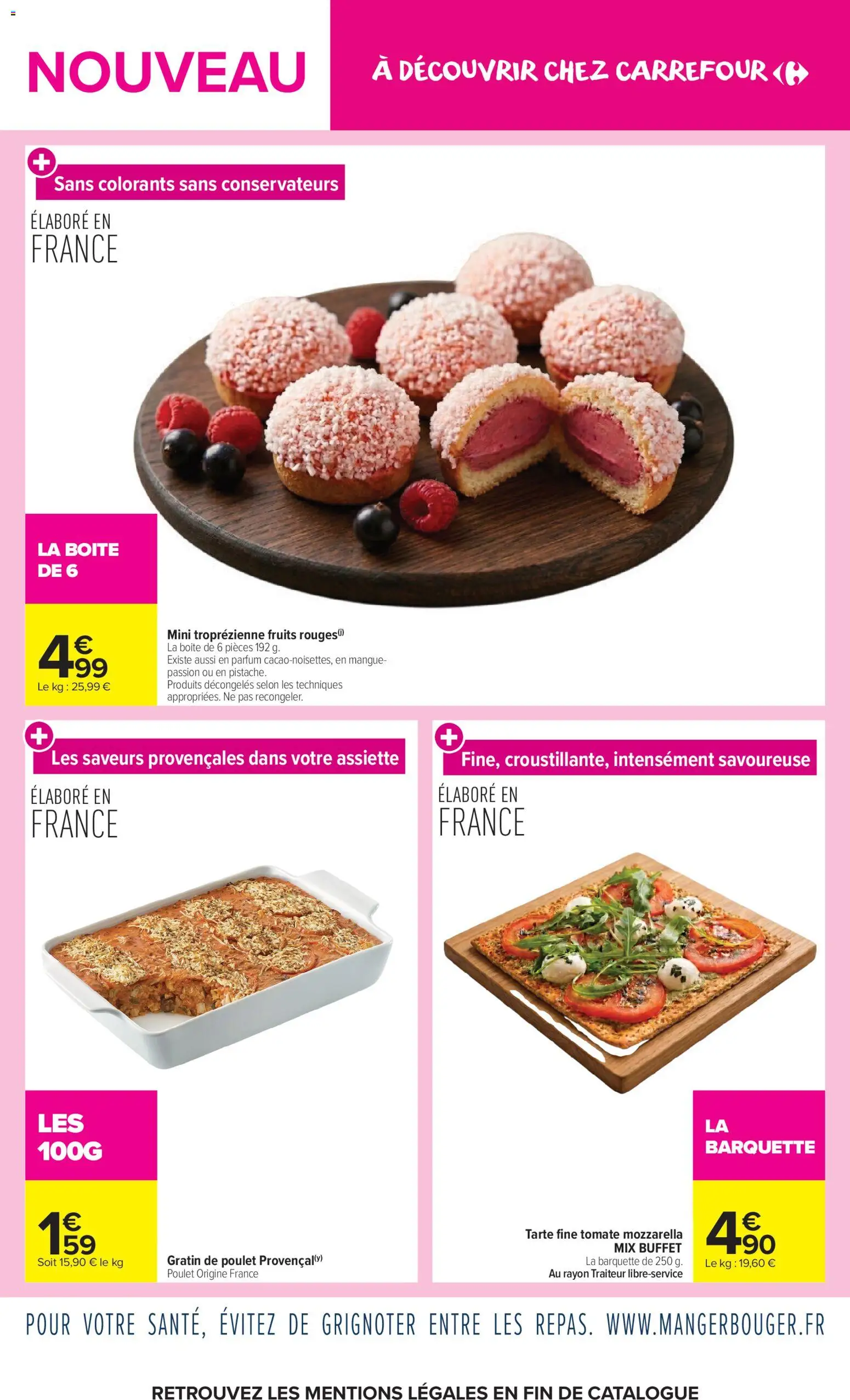 {H1} | Page: 2 | Produits: Mangue, Parfum, Mozzarella, Buffet