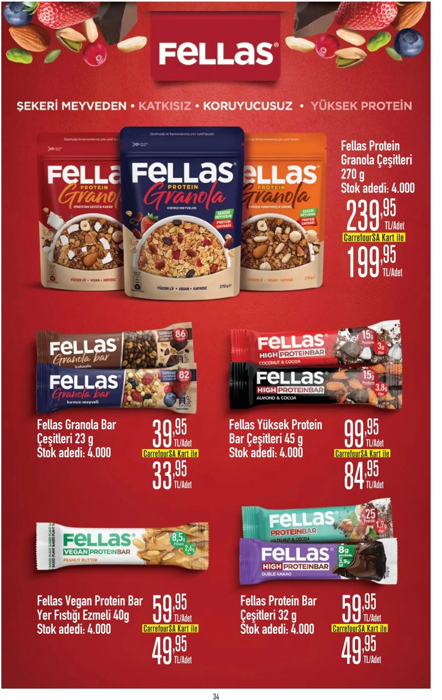 CarrefourSA Katalog - 06 Ağustos 2026 tarihinden itibaren geçerlidir | Sayfa: 34 | Ürünler: Yer fıstığı, Yulaf, Zeytinyağı