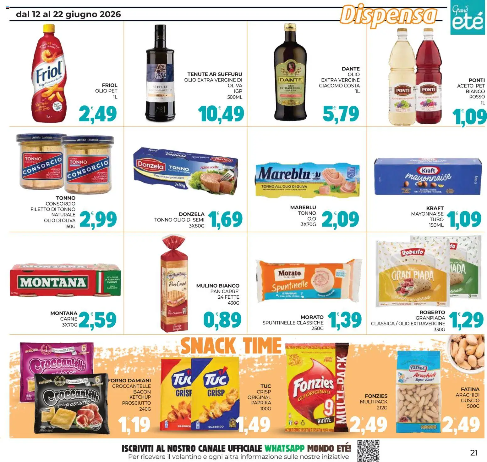 Volantino Eté del 12.06.2026 | Pagina: 21 | Prodotti: Latte, Olio, Aceto, Olio di Oliva