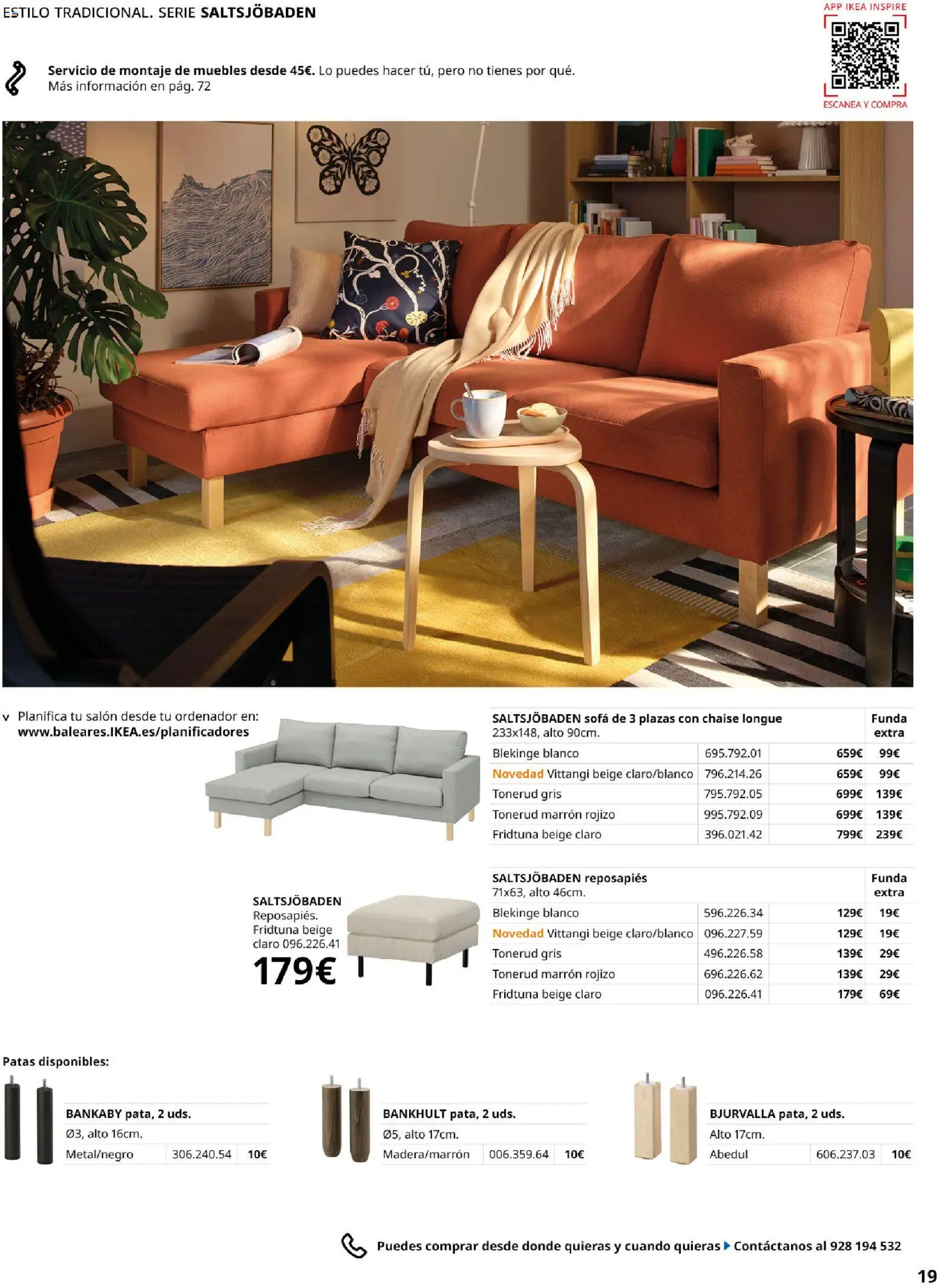 IKEA - Sofás │ válido desde el 28/09/2026 | Página: 19 | Productos: Salón, Reposapiés, Muebles, Sofá