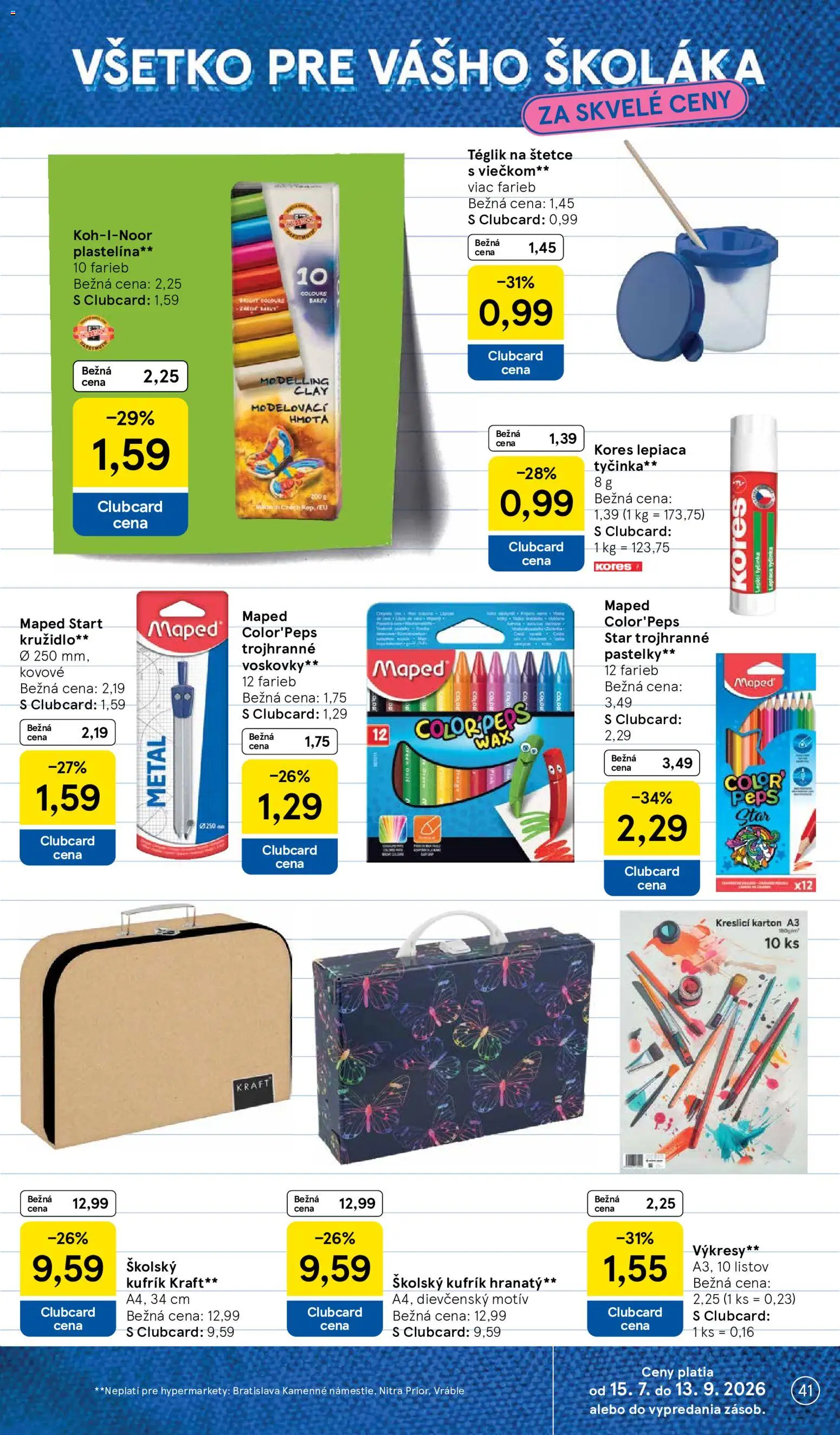 Nové Tesco akcie – leták je platný od 22.07.2026 | Strana: 41 | Produkty: Pastelky
