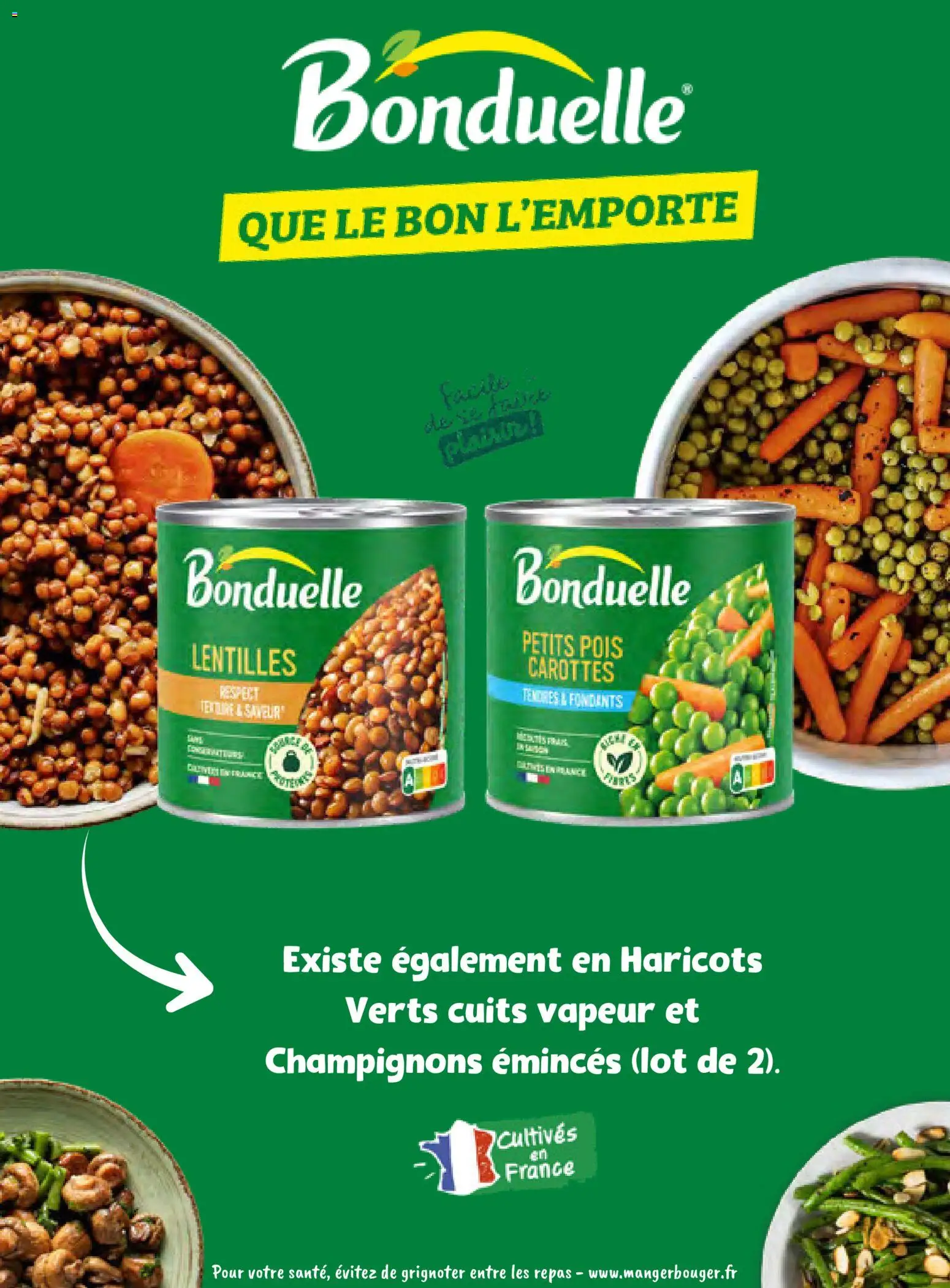 {H1} | Page: 2 | Produits: Lentilles, Carottes, Champignons, Pois