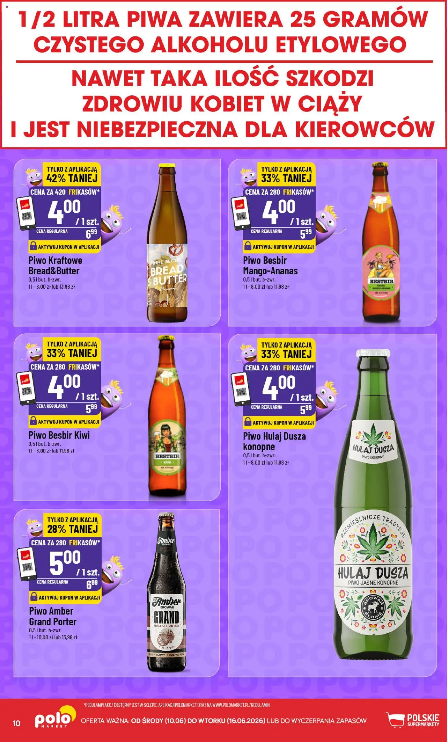 POLOmarket gazetka - Frikasowe Hity od 10.06.2026 | Strona: 10 | Produkty: Piwo konopne, Czekolady, Piwo, Kiwi