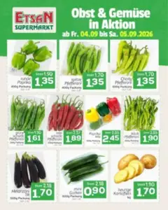 ETSAN Obst und Gemüse ab 04.09.2026 gültig
