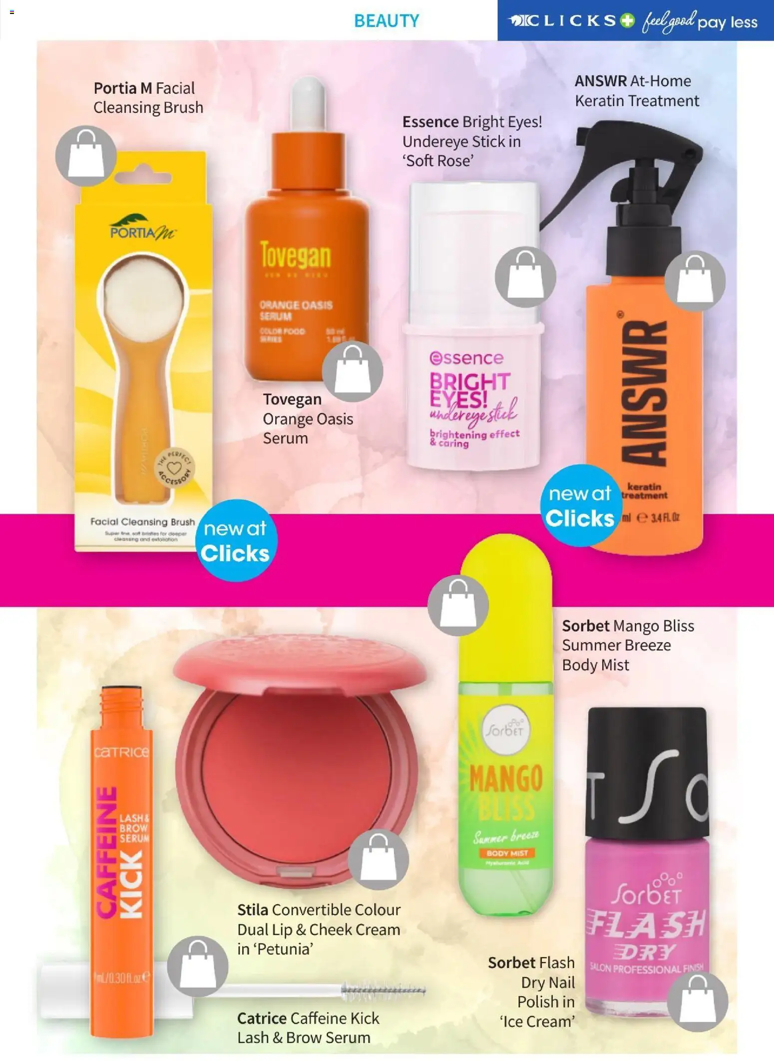 New Clicks catalogue – valid from 01/08/2026 | Page: 19 | Products: Serum, Brush, Cream, Mango