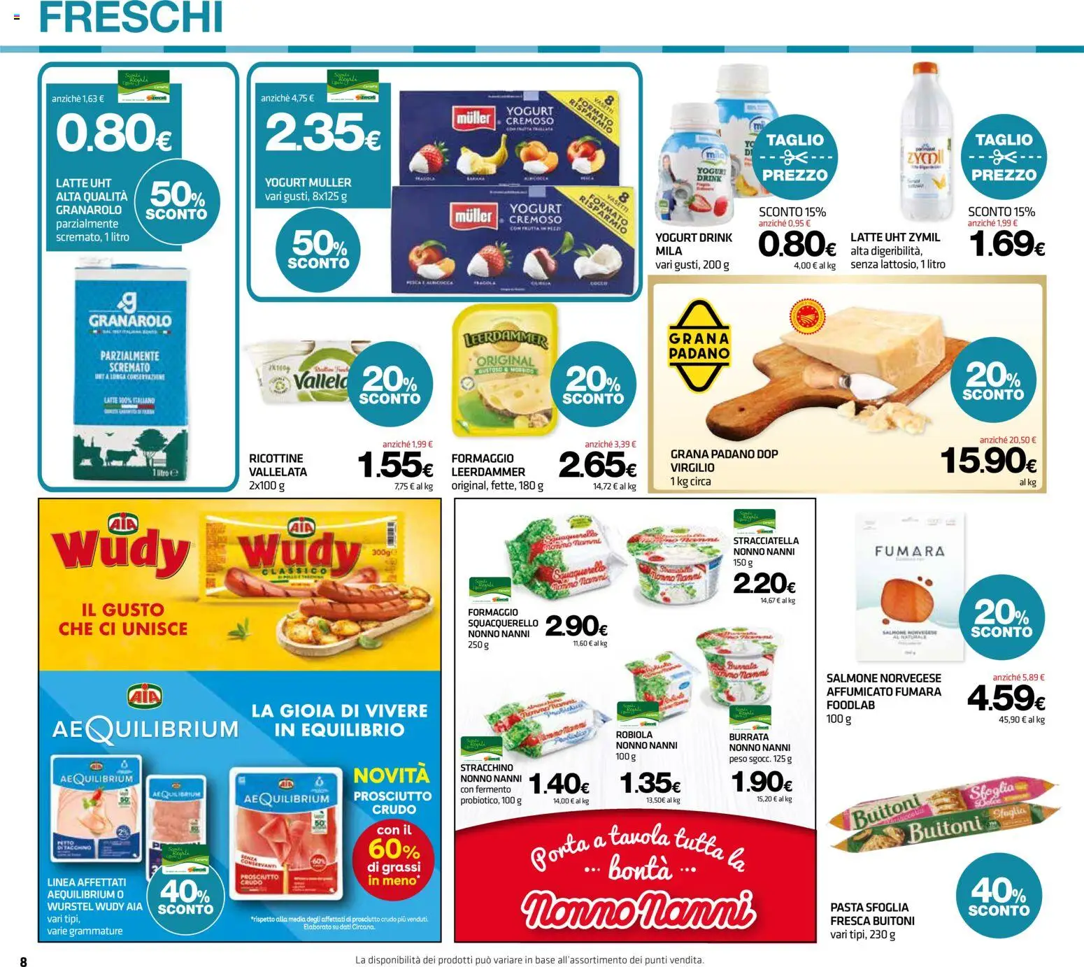 Volantino Superconti del 04.06.2026 | Pagina: 8 | Prodotti: Prosciutto Crudo, Salmone, Stracchino, Robiola