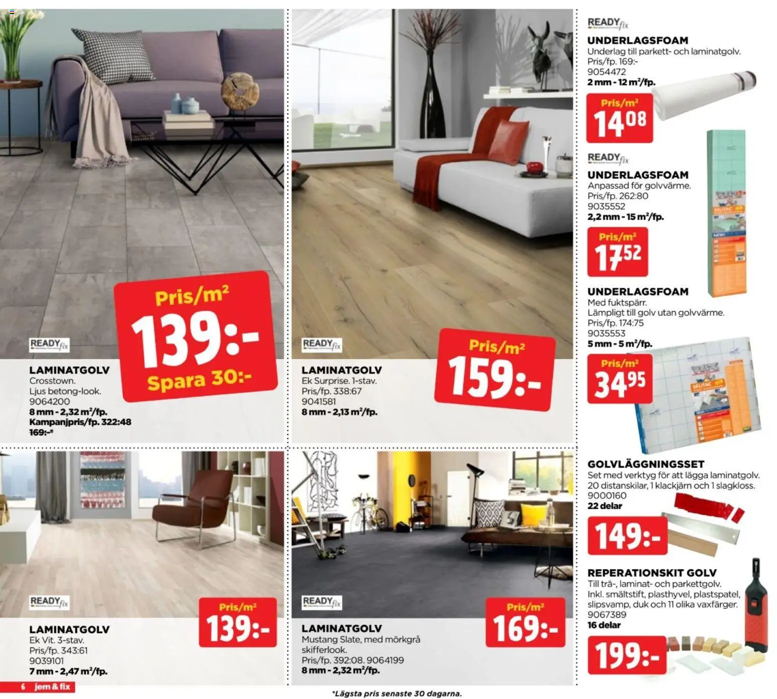 Jem & Fix reklamblad aktuell från 06/09/2026 | Sida: 6 | Produkter: Verktyg, Set, Ljus, Duk
