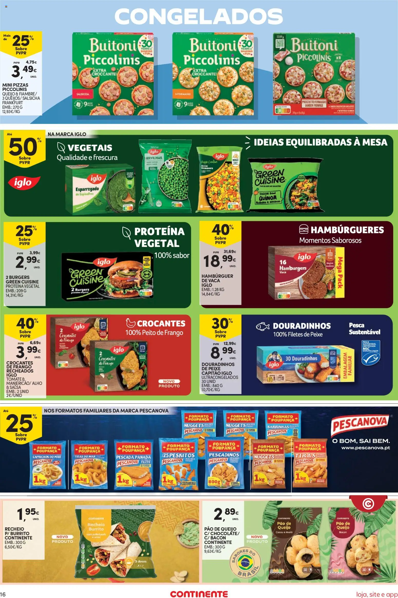 Continente Semanal Continente Bom Dia │ válido de 01/09/2026 | Página: 16 | Produtos: Bacon, Peito de frango, Tomate, Alho