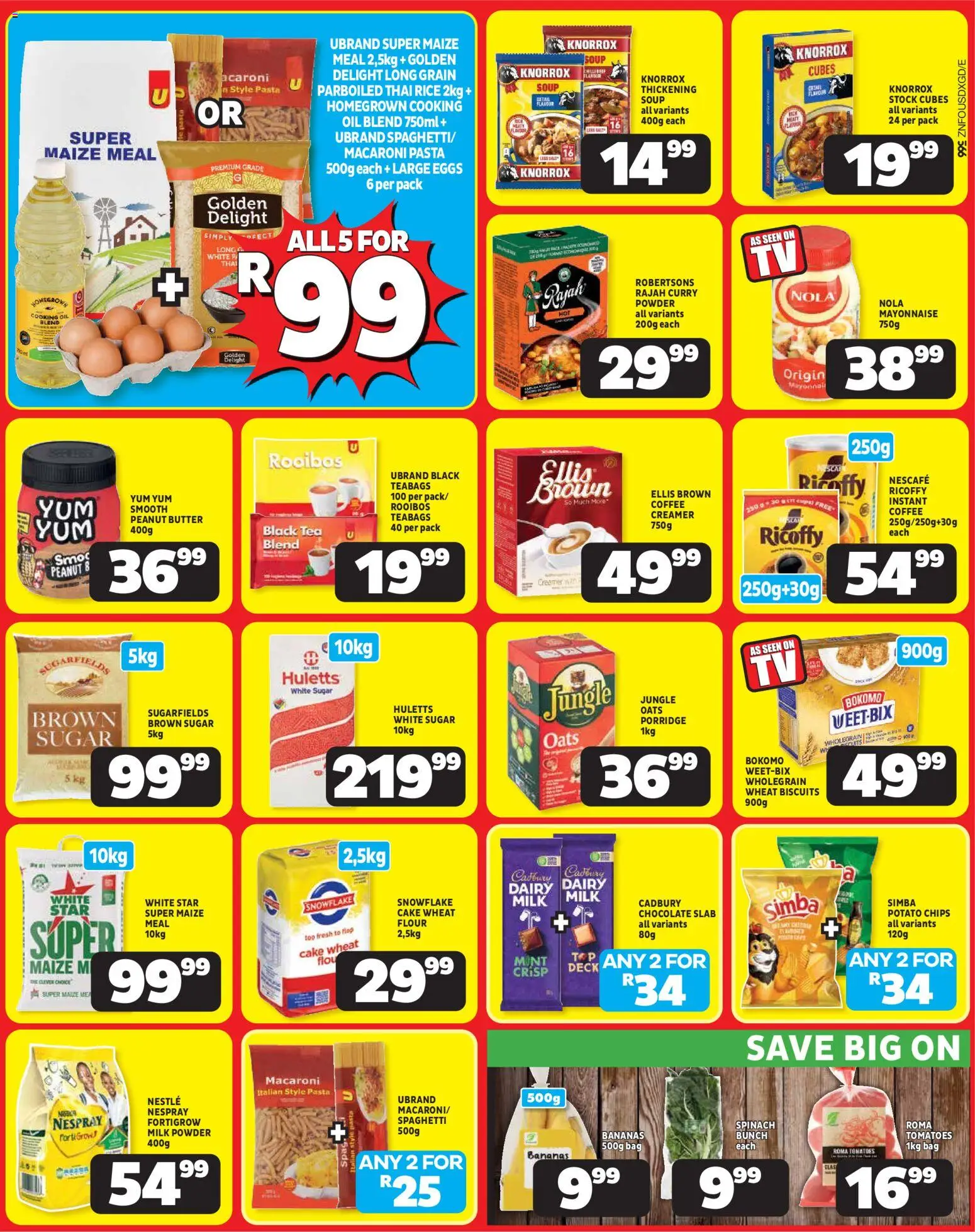 New Usave catalogue – valid from 21/09/2026 | Page: 2 | Products: Flour, Chocolate, Tea, Pasta