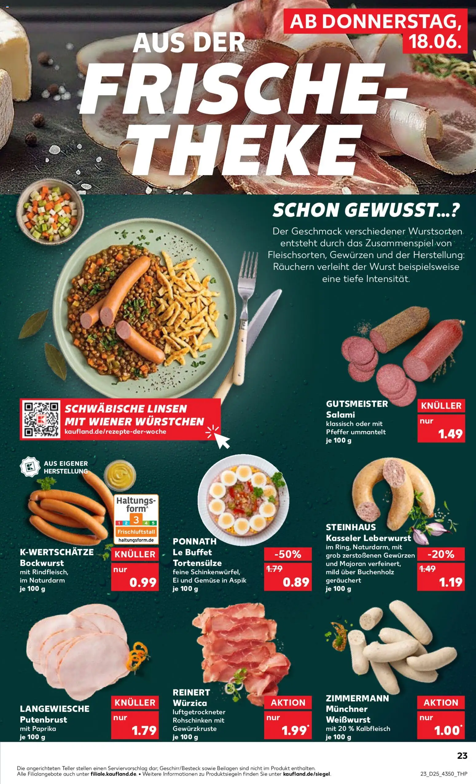 Kaufland Prospekt Frankfurt (Oder) – gültig ab 18.06.2026 | Seite: 23 | Produkte: Theke, Gemüse, Pfeffer, Salami