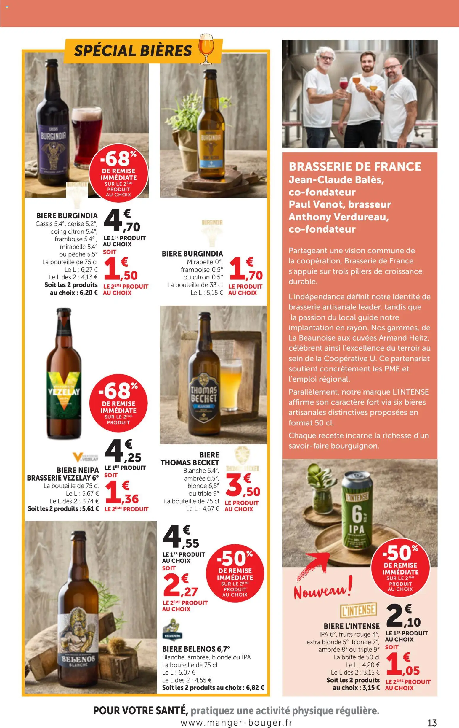 {H1} | Page: 13 | Produits: Cassis, Citron, Framboise, Bière