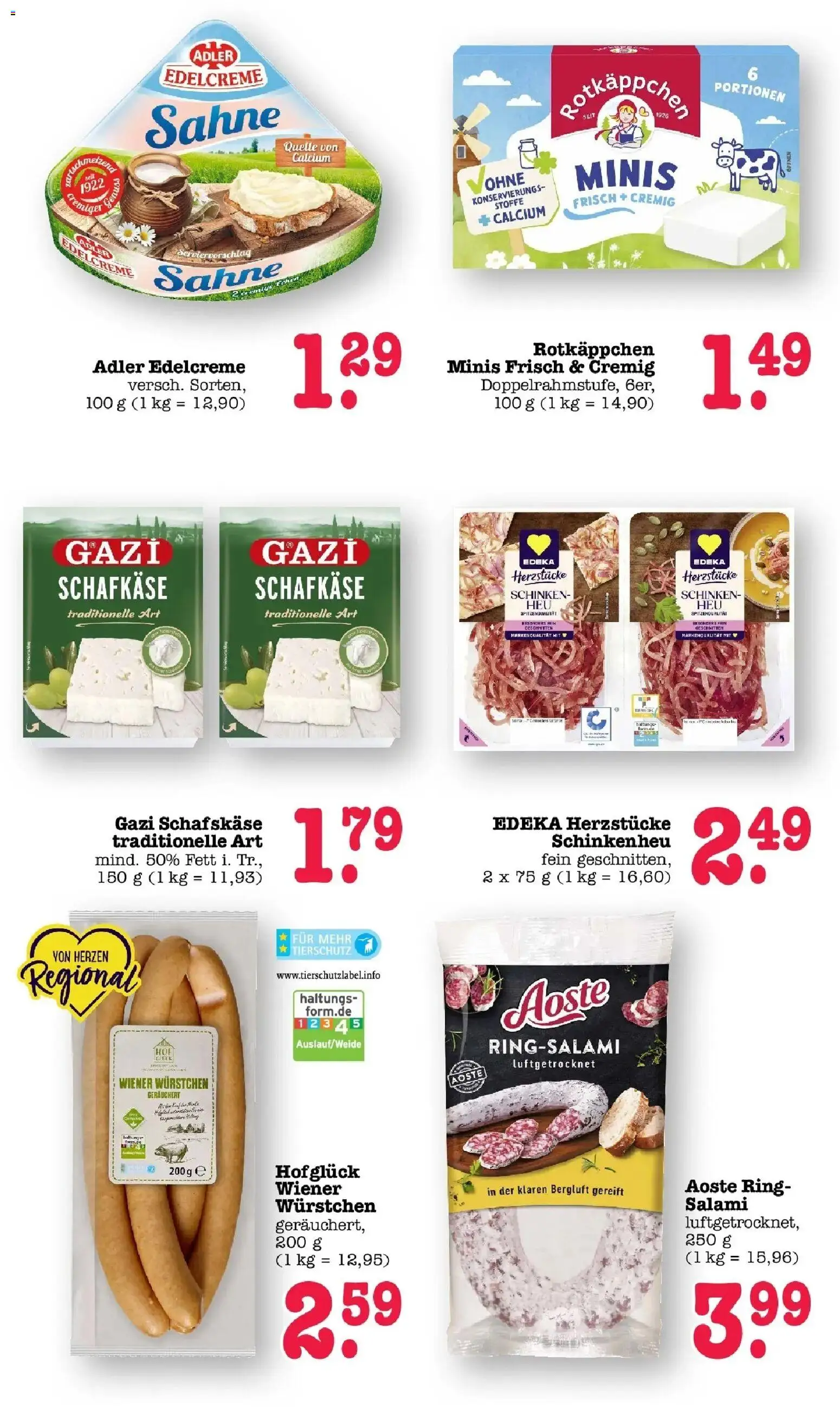 E center Prospekt Achern (ab 19.10.2026) zum Blättern | Seite: 35 | Produkte: Wiener wurstchen, Rotkäppchen, Schinken, Schafskase