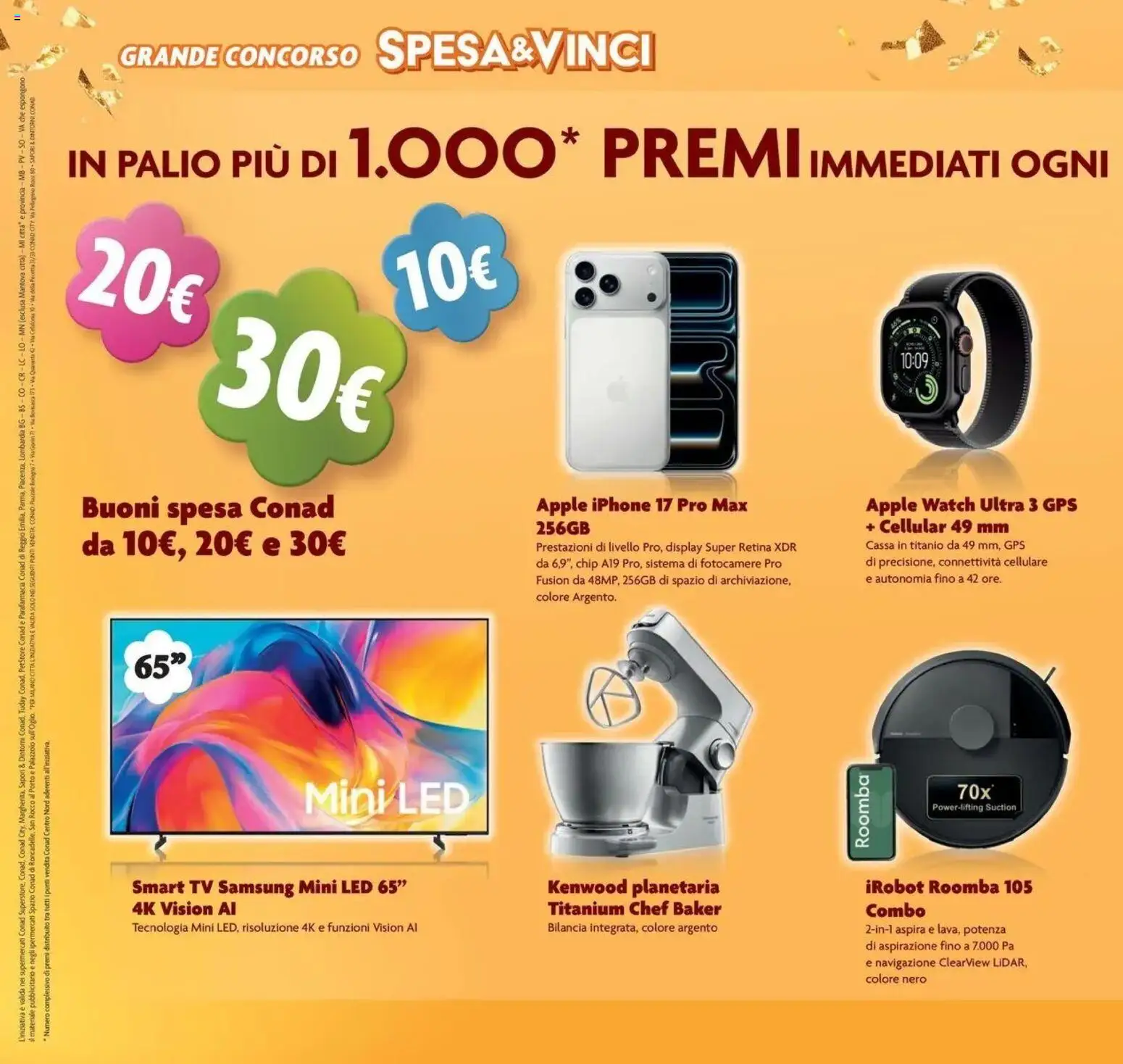 Volantino Conad del 21/10/2026 | Pagina: 4 | Prodotti: TV, Navigazione, Smartwatch, Samsung