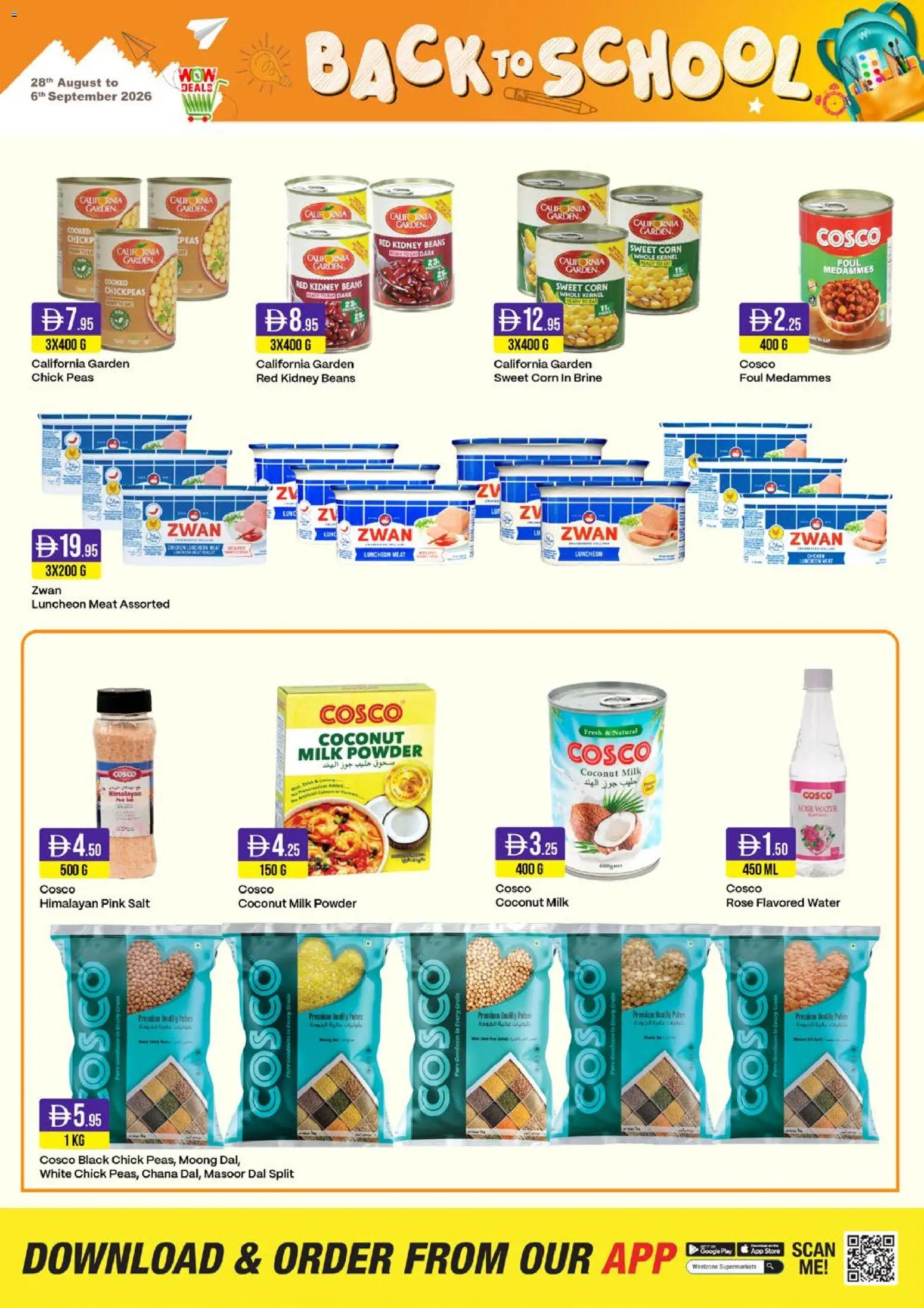{H1} | Page: 16 | Products: Milk, Corn, Flavored water, Salt