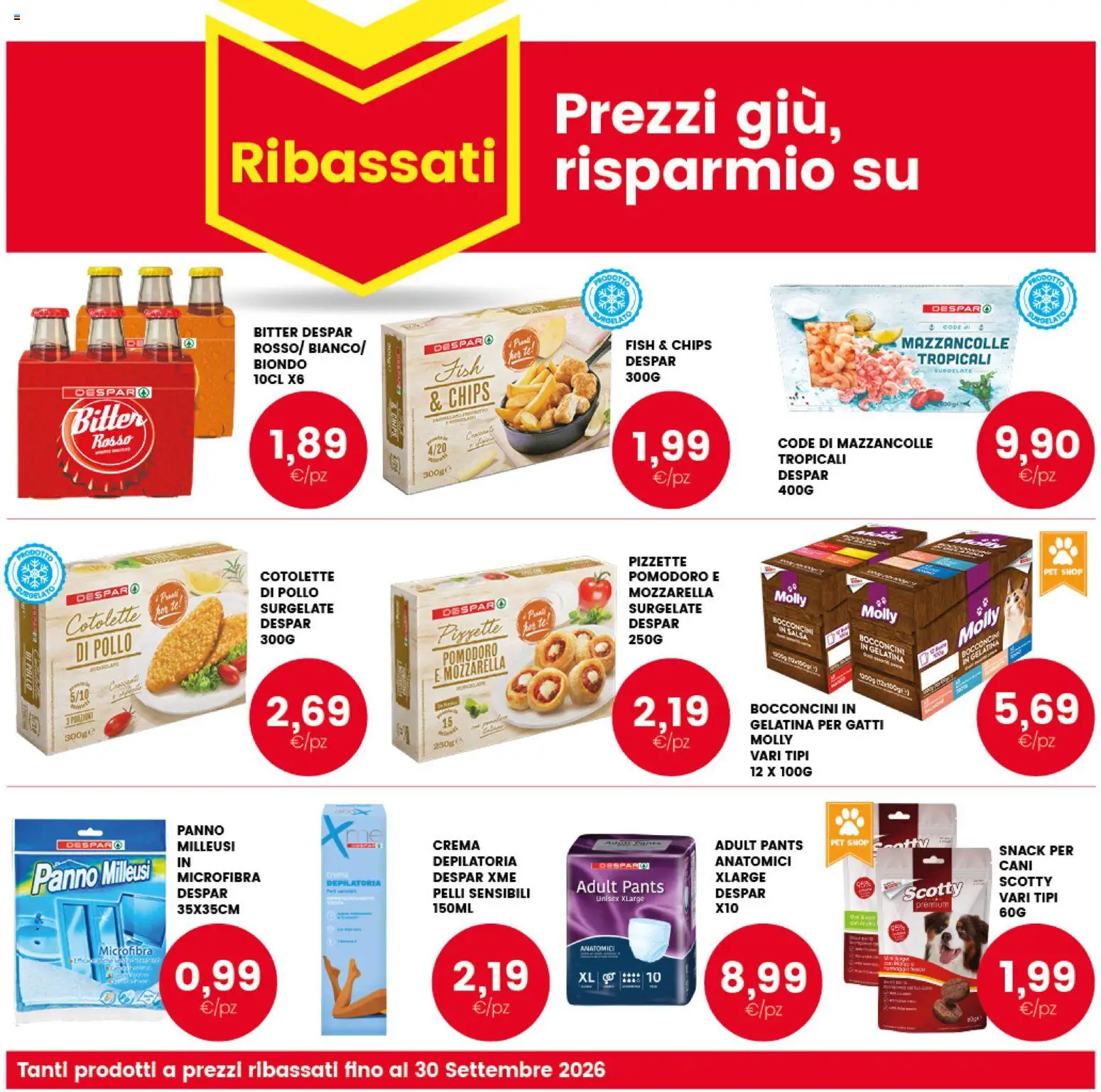 Volantino Interspar del 10/09/2026 | Pagina: 33 | Prodotti: Crema, Mazzancolle, Mozzarella, Pomodoro