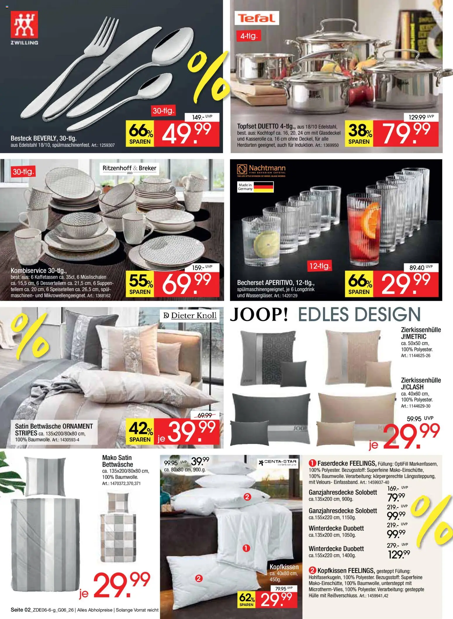 Zurbrüggen Mega Sparpreise – gültig ab 08.06.2026 | Seite: 2 | Produkte: Hülle, Bettwäsche, Kopfkissen