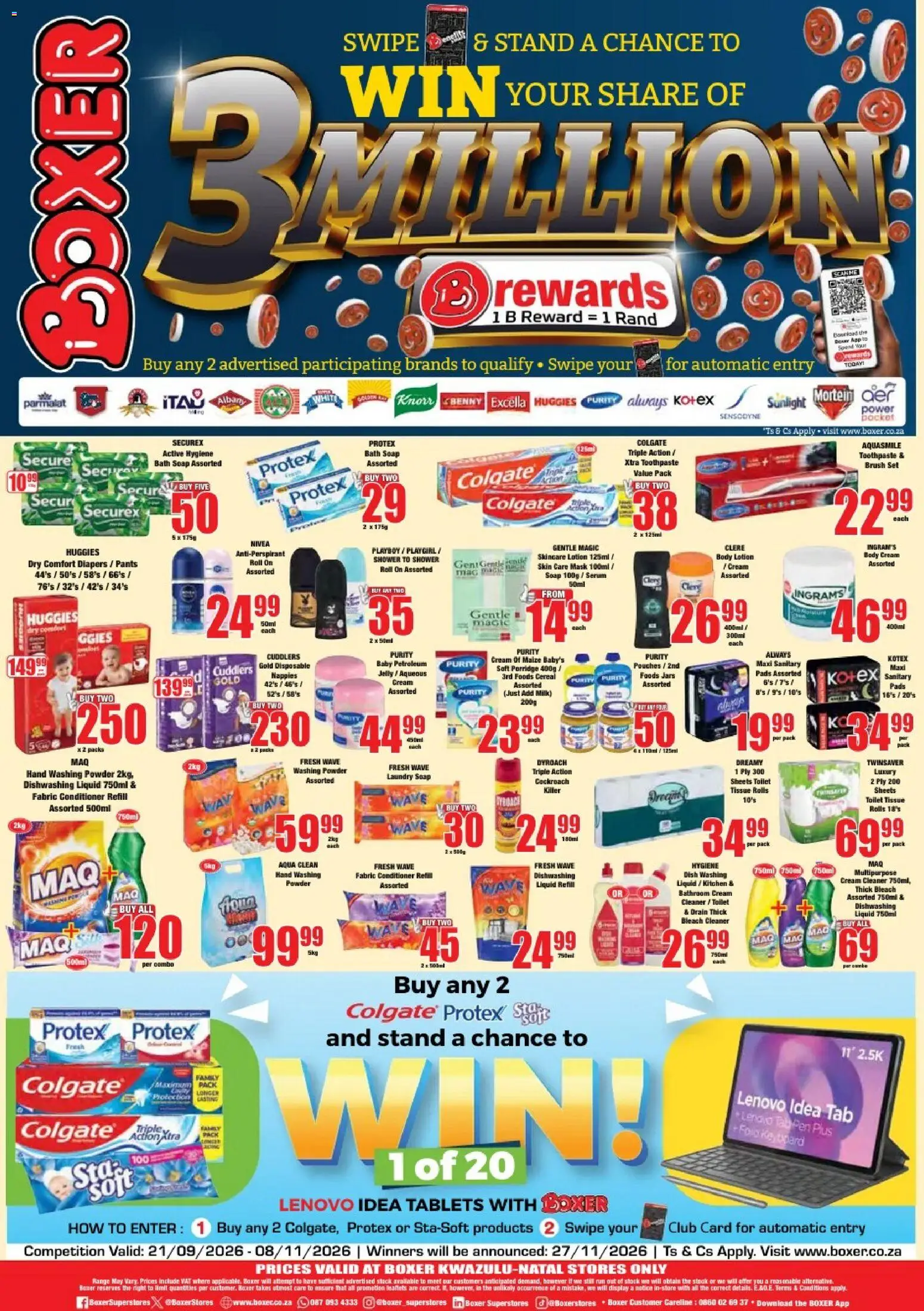 New Boxer catalogue – valid from 08/10/2026 | Page: 8 | Products: Steak, Shower, Powder, Brush