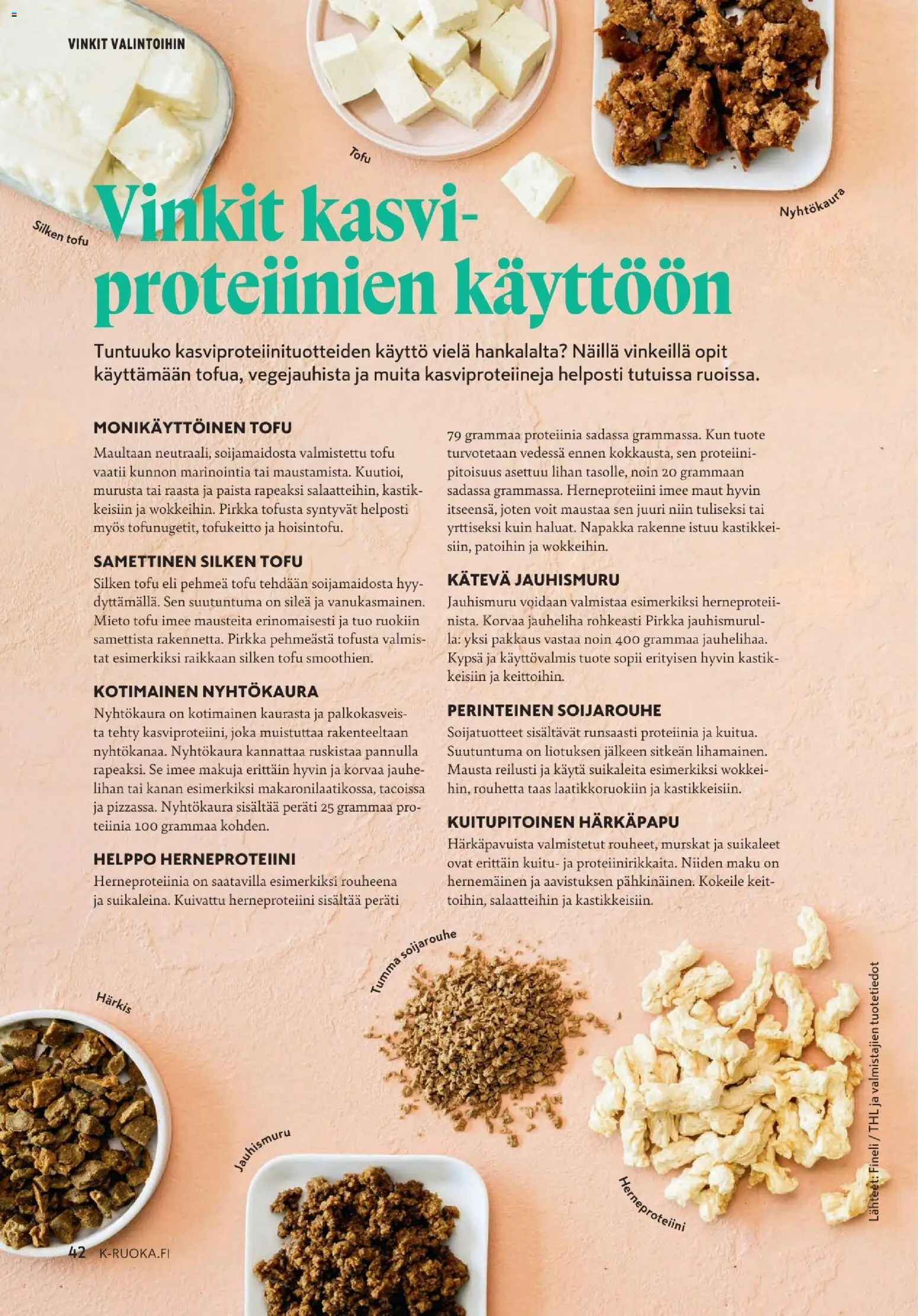 K-Market - K-Ruoka – voimassa 29/09/2026 alkaen | Sivu: 42 | Tuotteet: Tofu, Jauheliha, Jauhe, Härkäpapu
