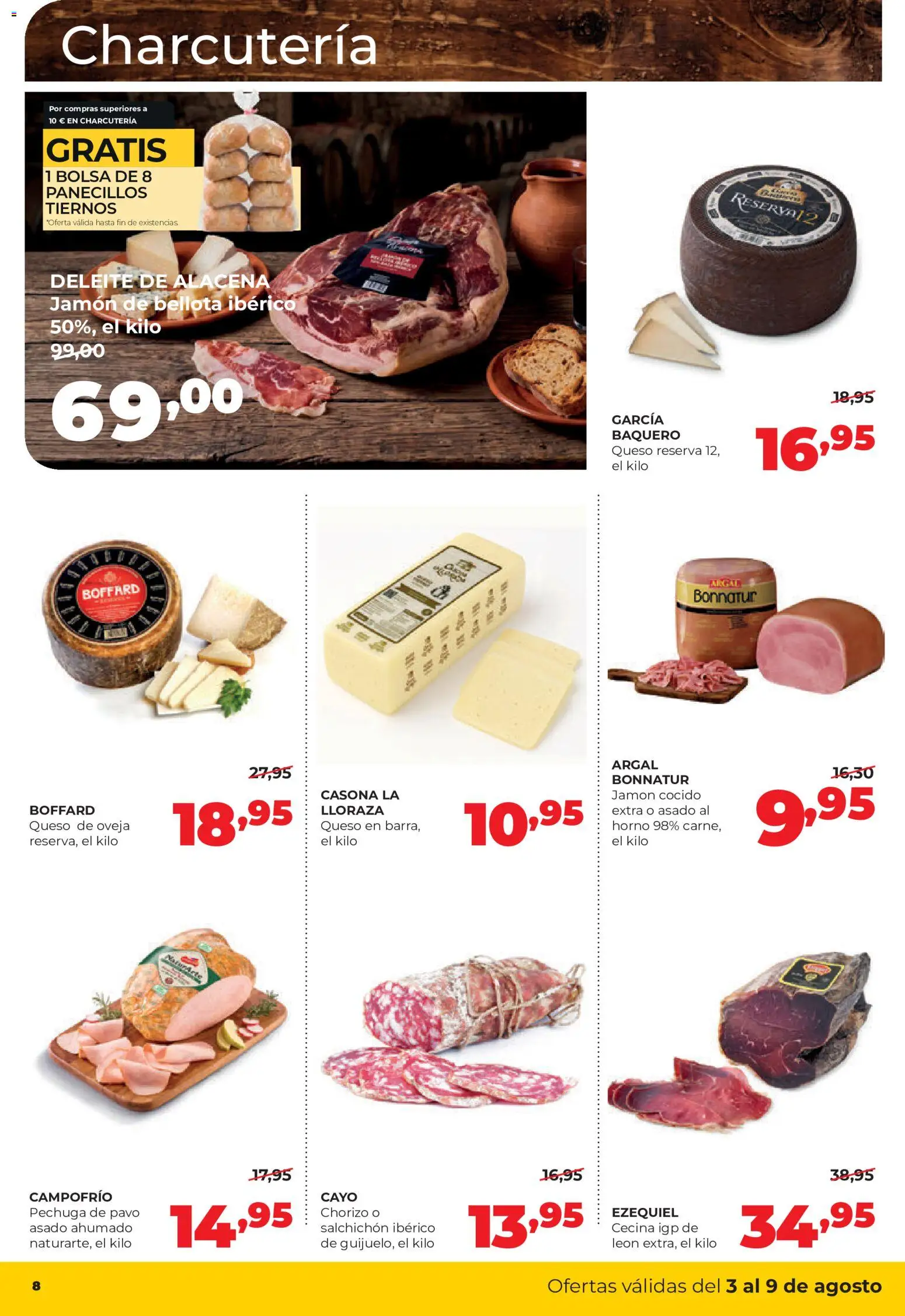 Alimerka folleto Castilla y León │ válido desde el 03/08/2026 | Página: 8 | Productos: Queso de oveja, Jamón, Bolsa, Horno