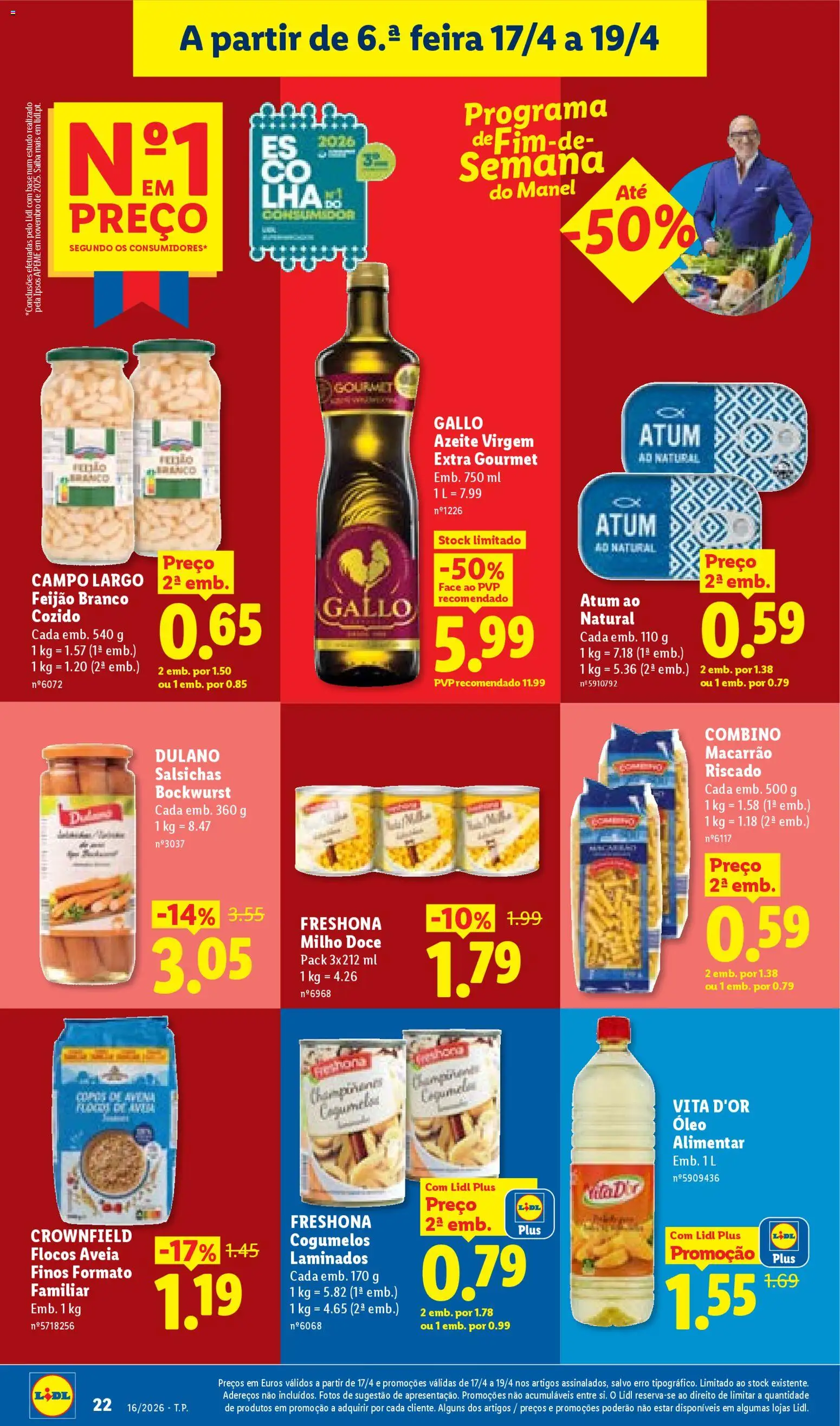 Lidl folheto │ válido de 13.04.2026 | Página: 22 | Produtos: Aveia, Azeite, Óleo, Flocos