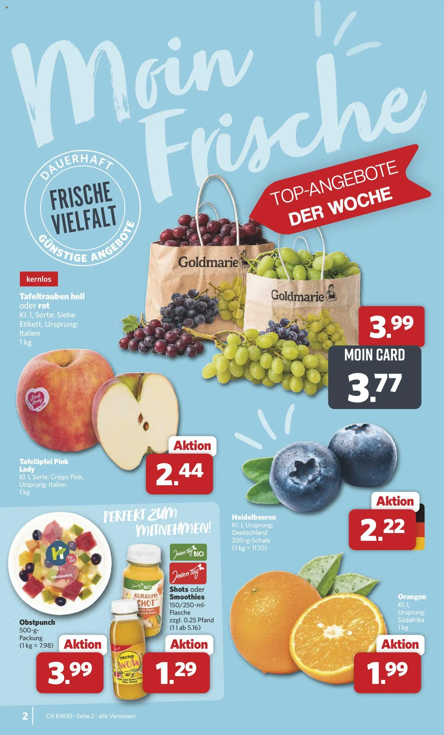 Combi Prospekt – gültig ab 24.08.2026 | Seite: 2 | Produkte: Orangen, Heidelbeeren