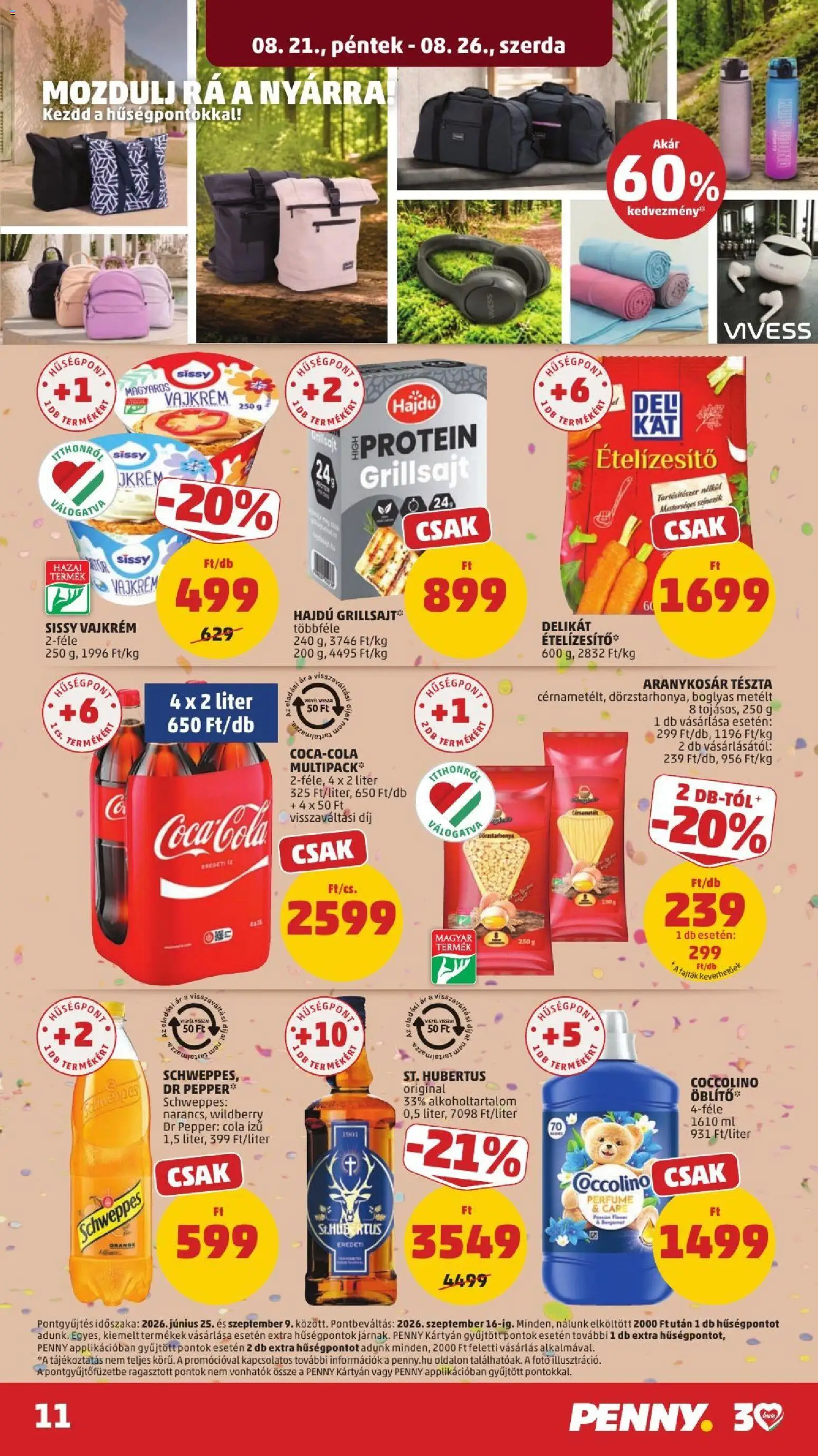 PENNY akciós ujság - amely érvényes a következő dátumtól: 2026.08.21. | Oldal: 15 | Termékek: Grillsajt, Tészta, Vajkrém, Ételízesítő
