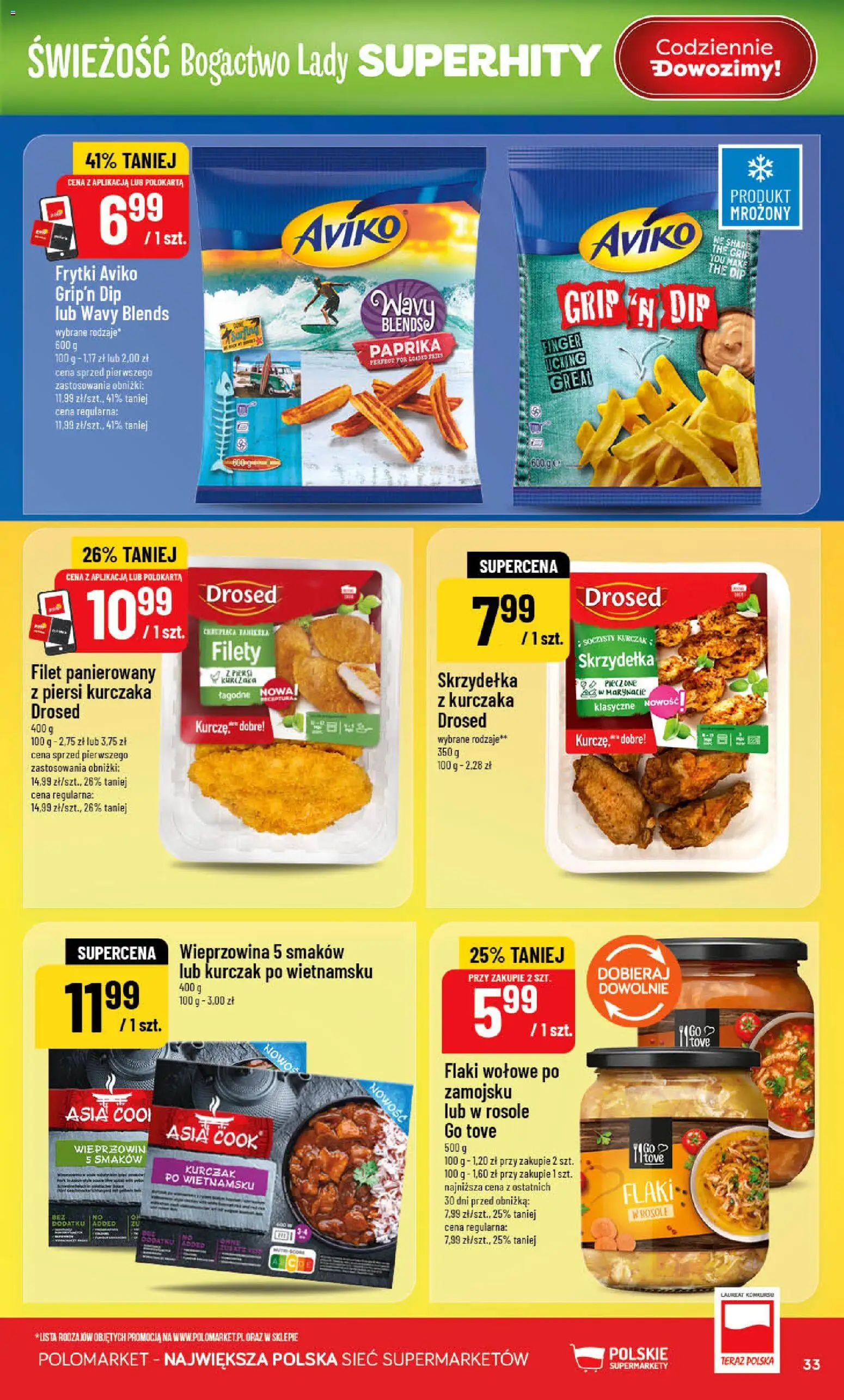 POLOmarket gazetka od 20.05.2026 | Strona: 33 | Produkty: Piersi, Wieprzowina, Flaki wołowe, Frytki