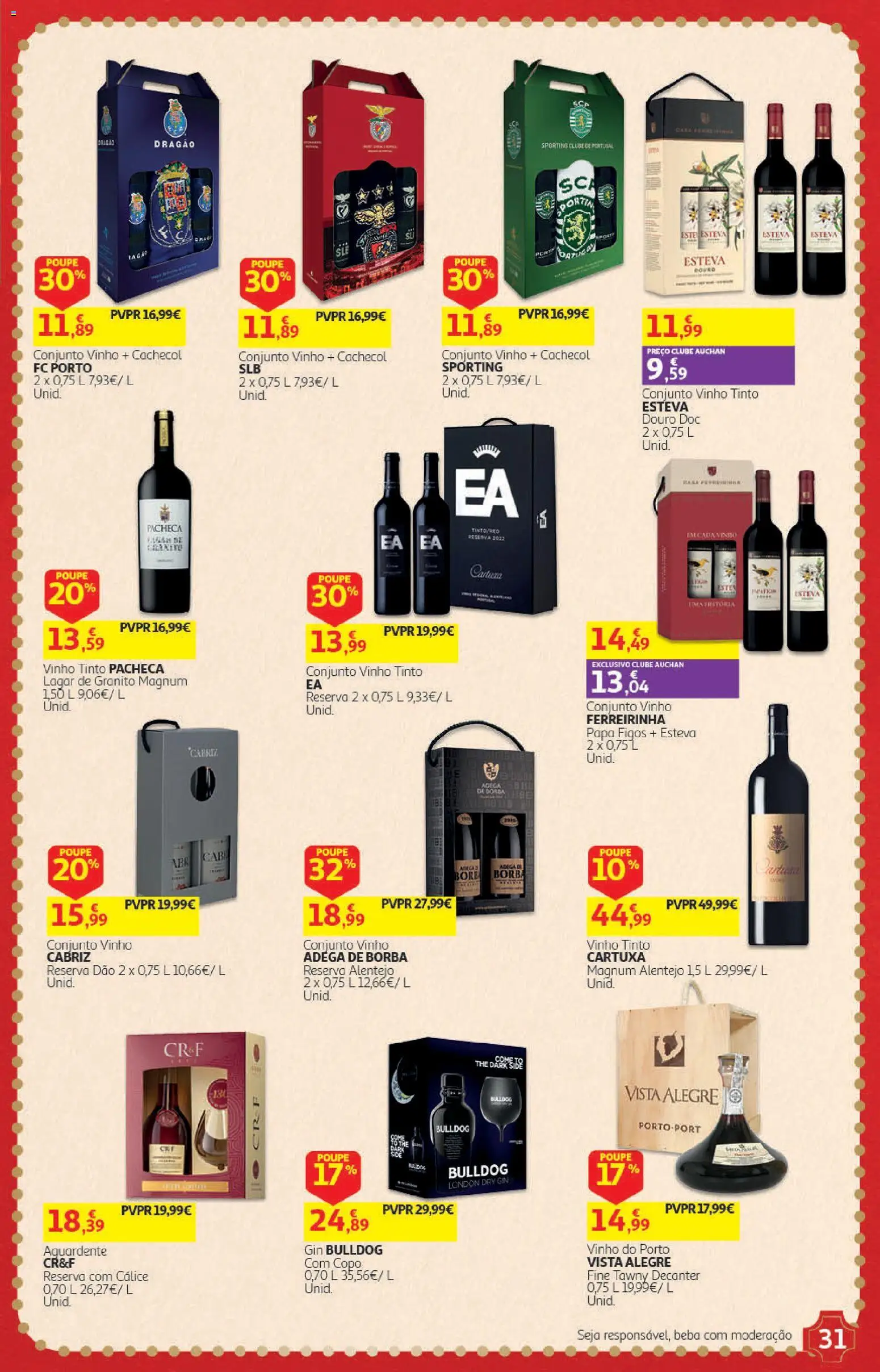 Auchan Presentes │ válido de 01/11/2026 | Página: 31 | Produtos: Cachecol, Papa, Vinho, Vinho tinto