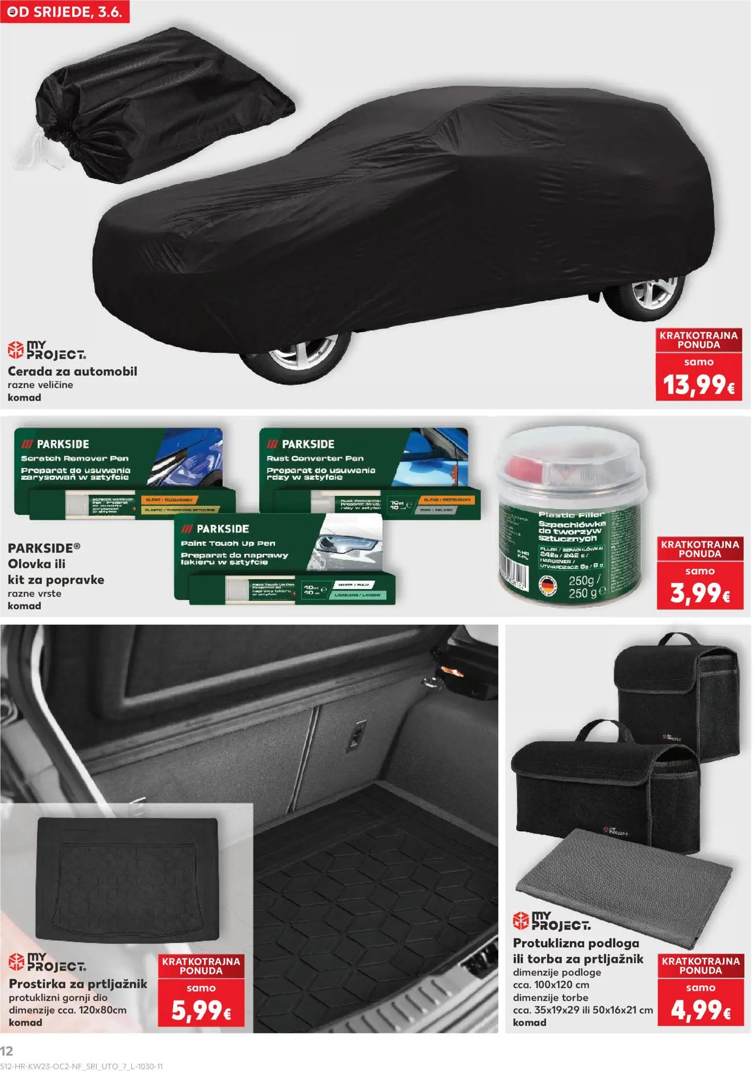 Kaufland HR akciós ujság - amely érvényes a következő dátumtól: 03.06.2026 | Oldal: 12 | Termékek: Parkside