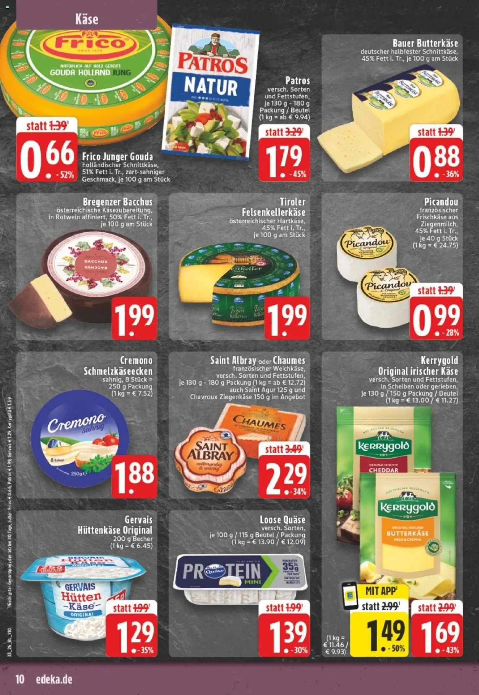 Edeka Prospekt Dortmund – gültig ab 10.08.2026 | Seite: 10 | Produkte: Rotwein, Gouda, Ziegenkäse, Frischkase